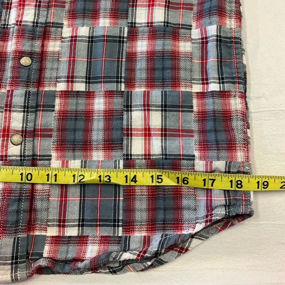 Lucky Brand Lucky Brand Red/Grey Plaid Pearl Western Cowboy Shirt Size US S / EU 44-46 / 1 - 5 Thumbnail
