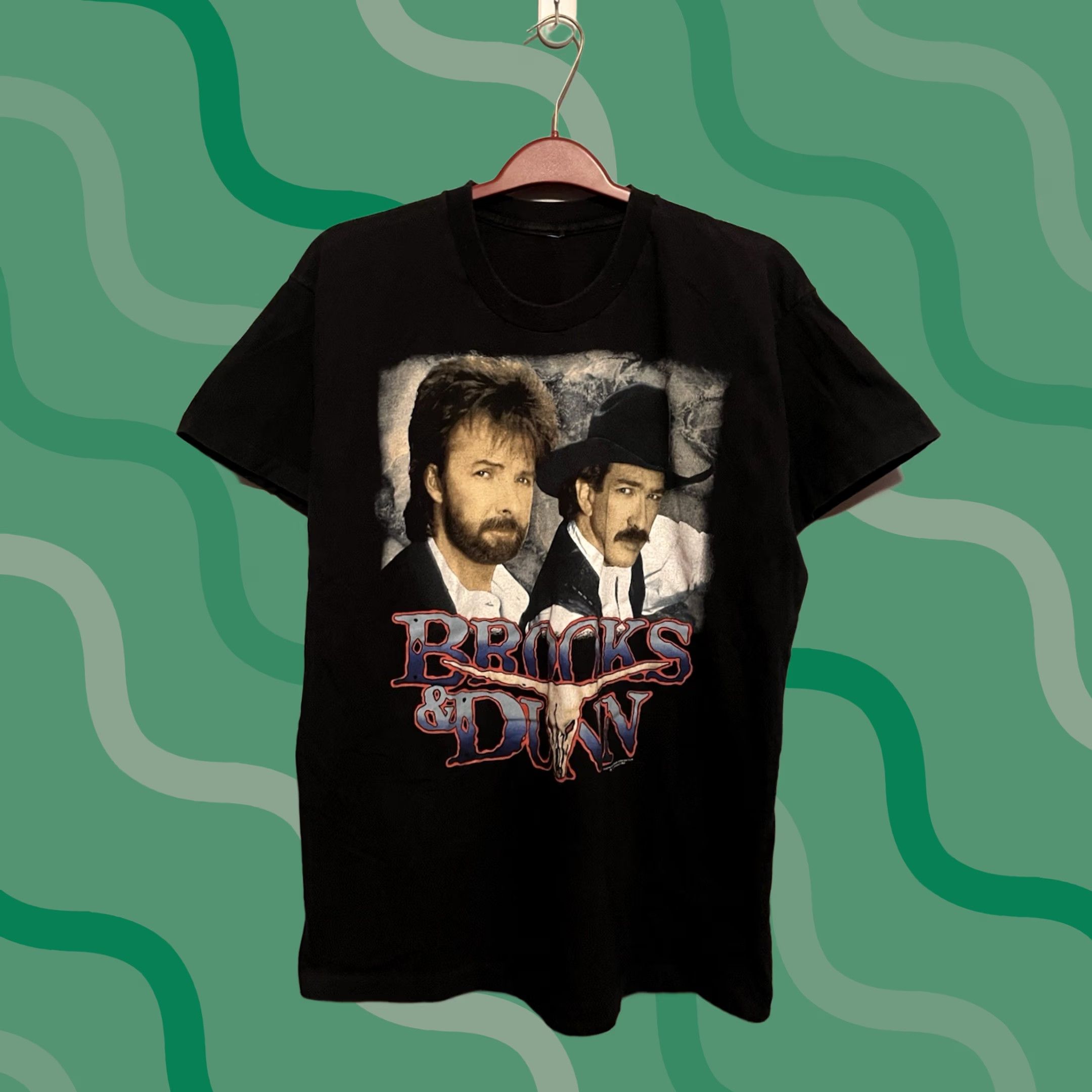 Brooks VINTAGE Brooks & Dunn T-Shirt Mens Large Black 1990s Concert Tee Shirt L Men Size US L / EU 52-54 / 3 - 1 Thumbnail