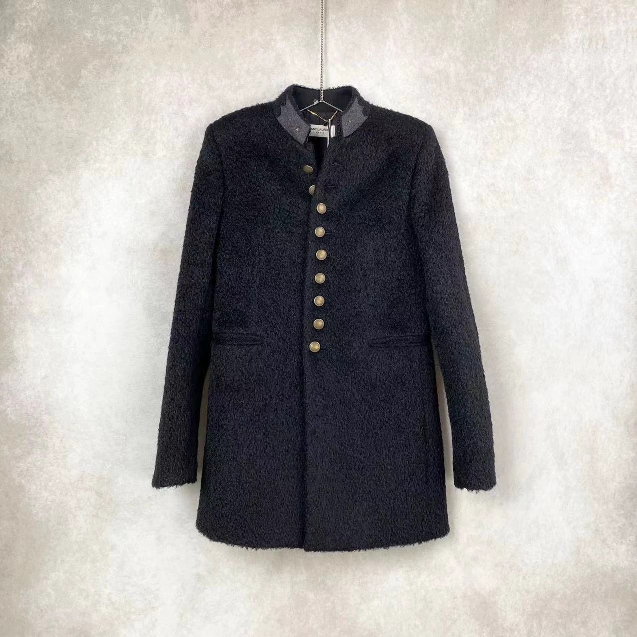 Saint Laurent Paris Saint Laurent Paris Black single breasted coat Size US S / EU 44-46 / 1 - 1 Thumbnail