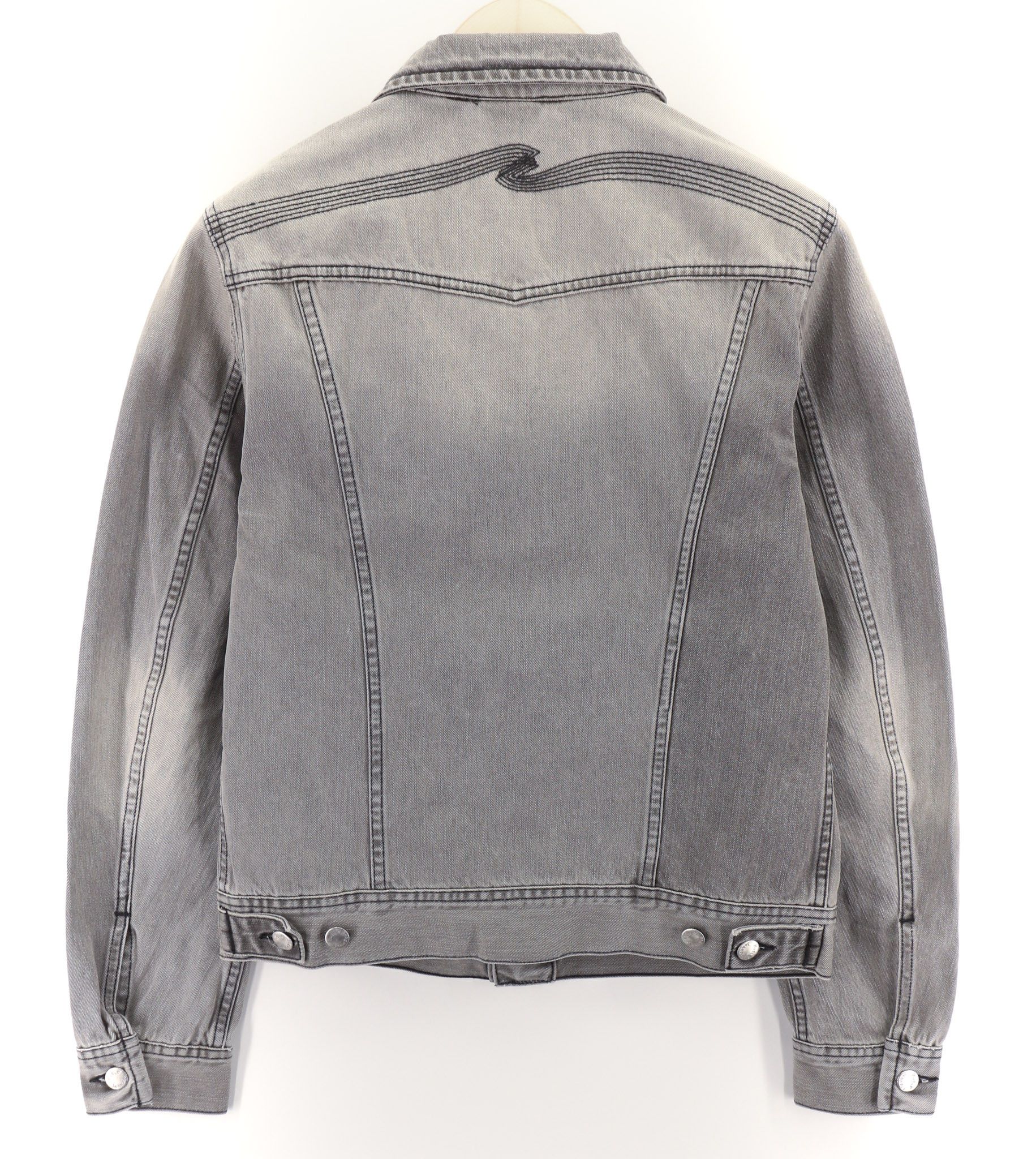 Nudie Jeans CONNY ORG. FOG S Organic Cotton Grey Denim Jacket 80338 Size US S / EU 44-46 / 1 - 2 Thumbnail