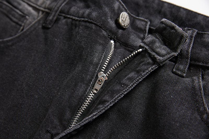 Japanese Brand Men's Vintage Distressed Washed Straight-Leg Jeans Size US 32 / EU 48 - 4 Thumbnail