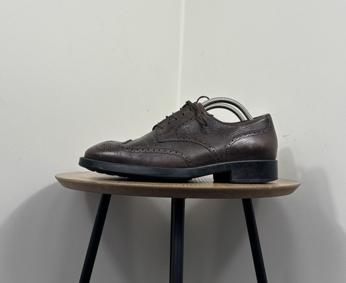 Tod's Tod’s Men’s Lace-Up Brown Leather Oxford Brogue Dress Shoes Size US 9 / EU 42 - 11 Thumbnail
