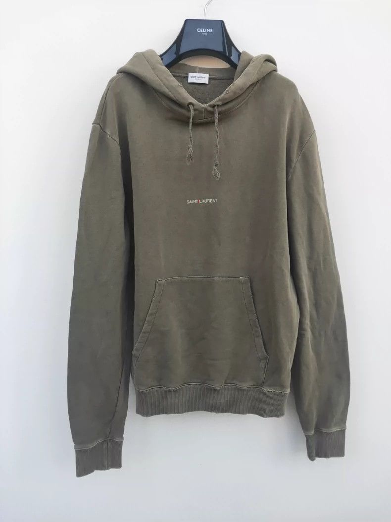 Saint laurent hoodie green clearance