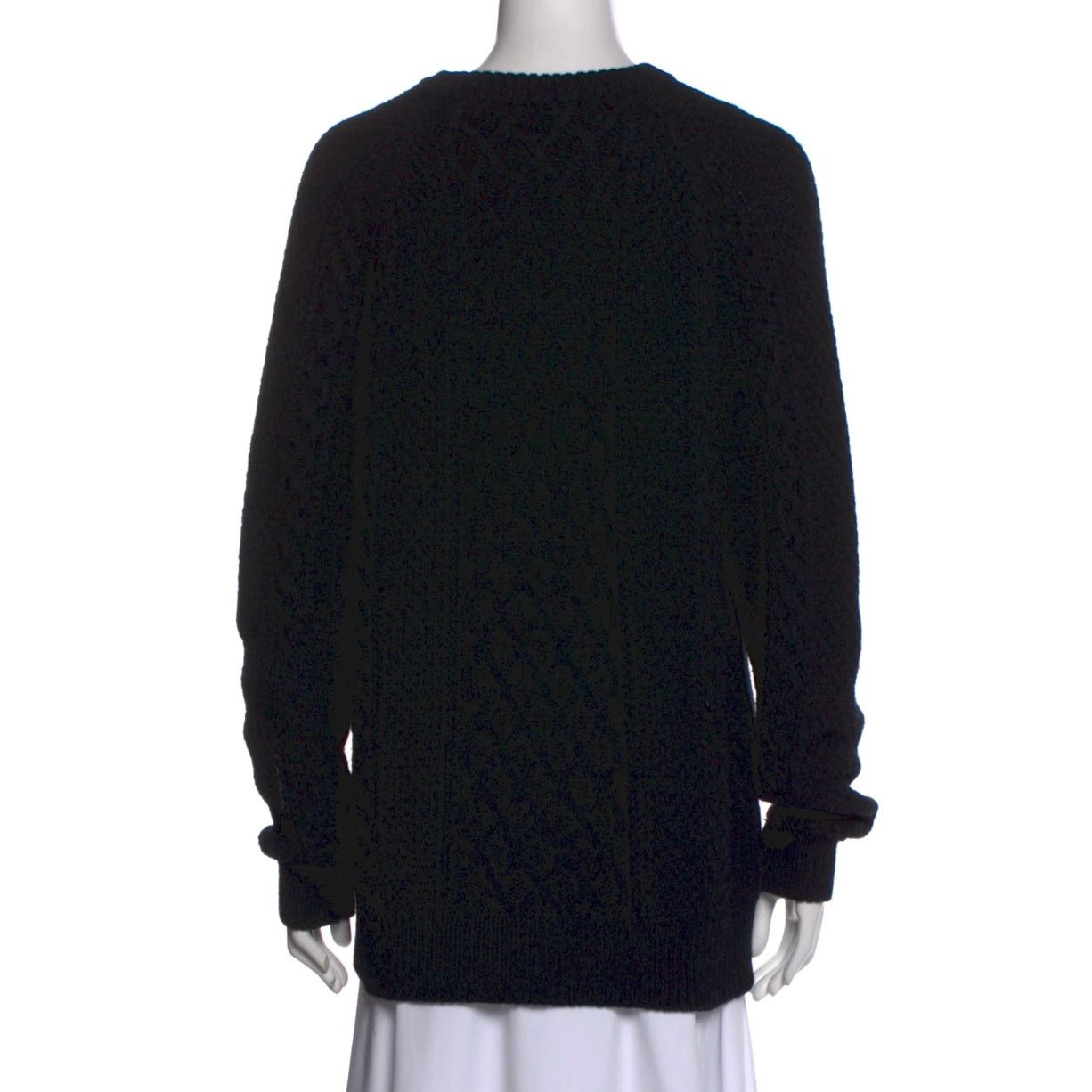 Alexander McQueen Skull Motif Fisherman Cable Sweater Black LRG Wool Cashmere Size US L / EU 52-54 / 3 - 4 Thumbnail