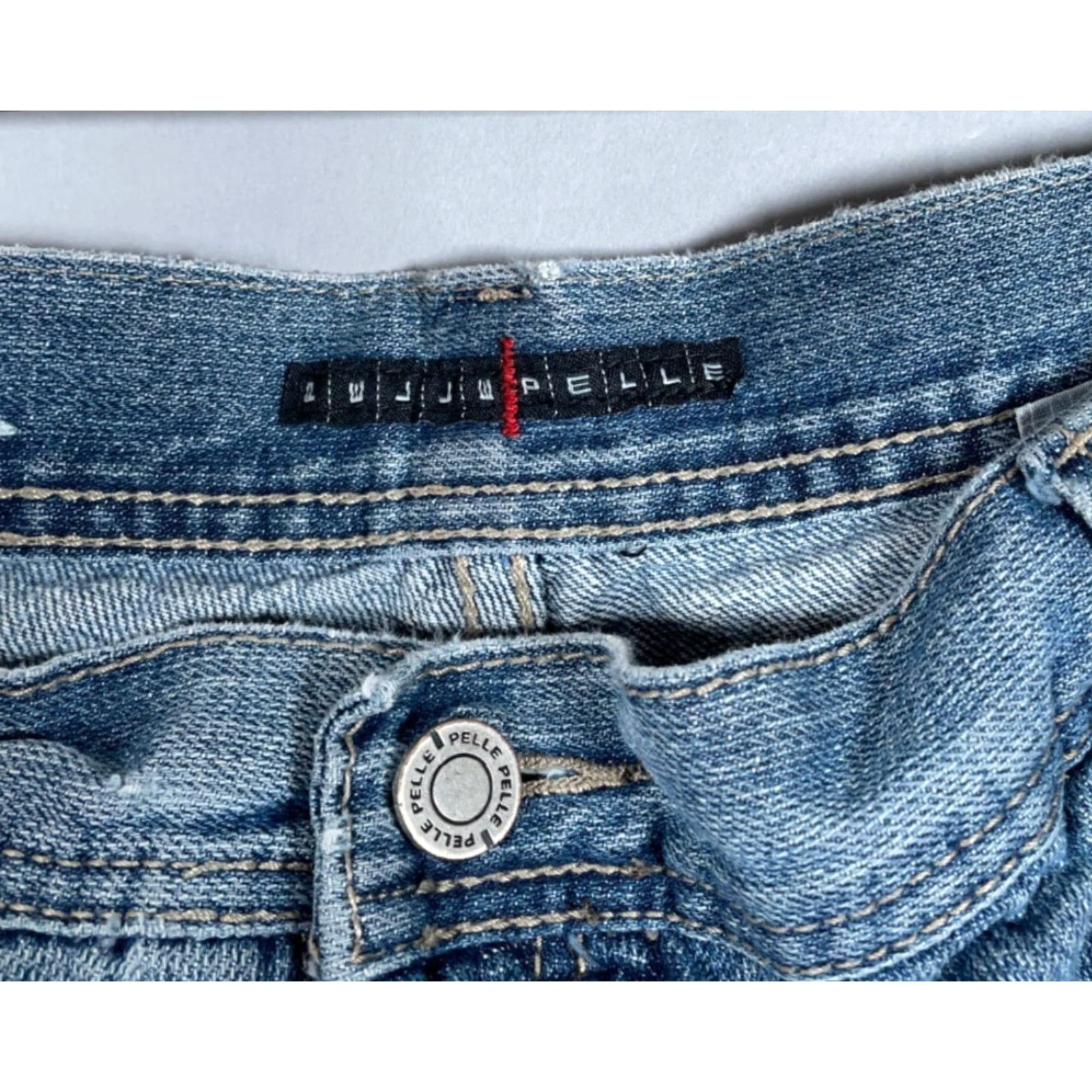 Pelle Pelle VINTAGE Pelle Pelle Jeans Men's 42 x 31 Baggy Fit Blue Embroidered 90s Hip Hop Denim Straight Baggy 5-Pocket Mens Size US 42 / EU 58 - 3 Thumbnail