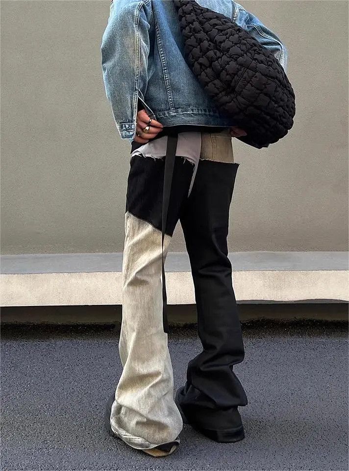 Japanese Brand × Jean Coin Spliced straight leg micro flared jeans street Size US 30 / EU 46 - 6 Thumbnail