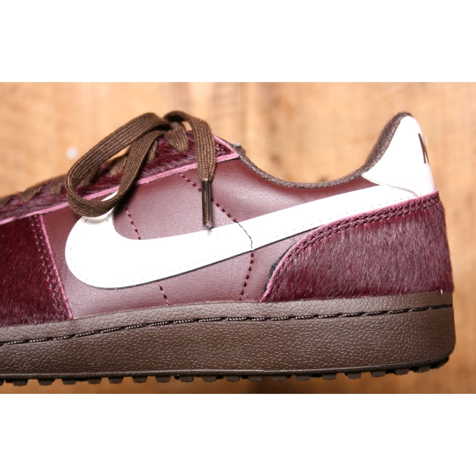 Nike VINTAGE NIKE Field General '82 Burgundy Crush Leather Pony Hair Sneaker Women Sz. 10 Size US 8 / IT 38 - 7 Thumbnail