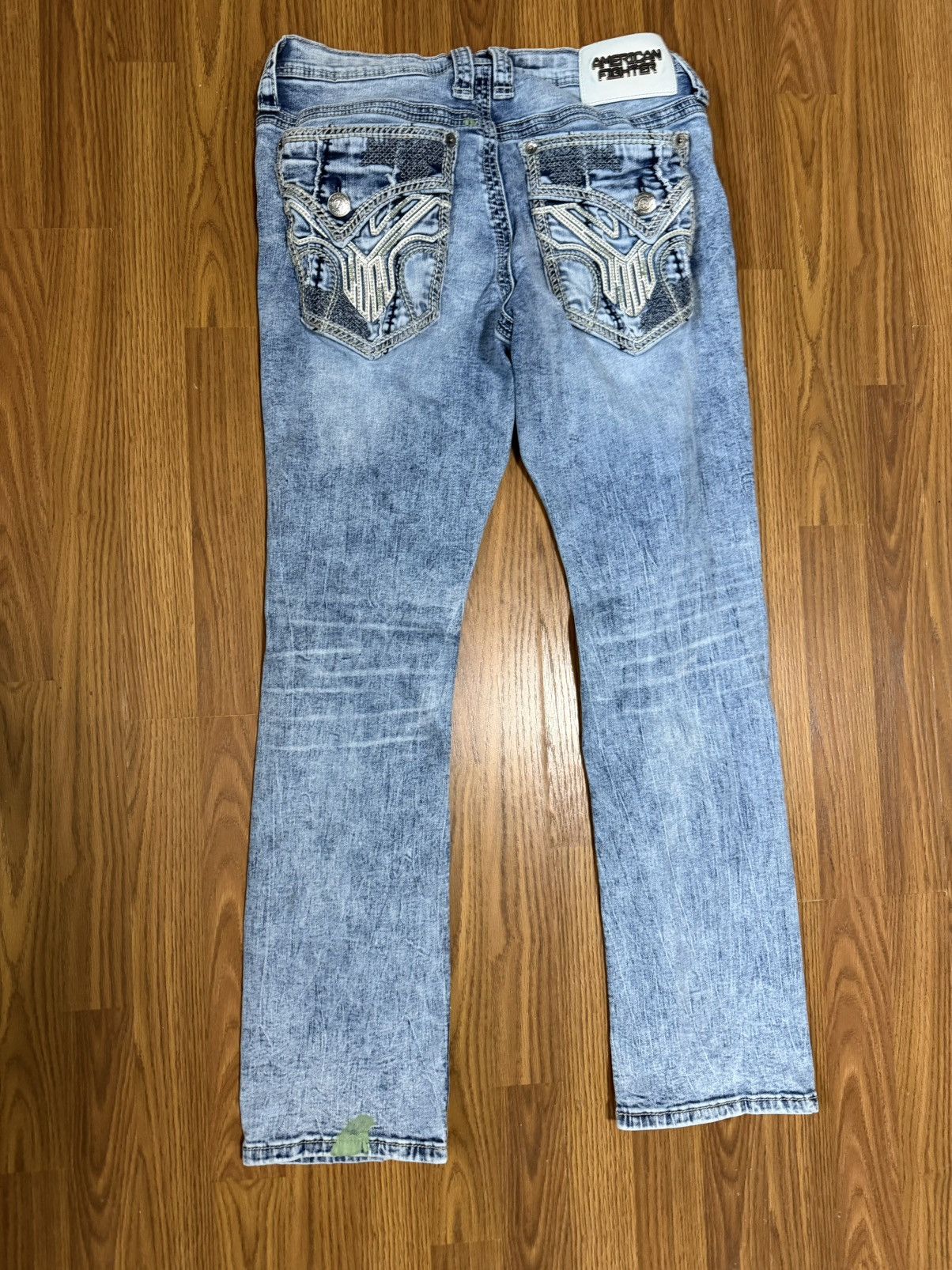 BKE American Fighter Striker Relaxed Straight Stretch Jeans 32R Size US 32 / EU 48 - 2 Thumbnail