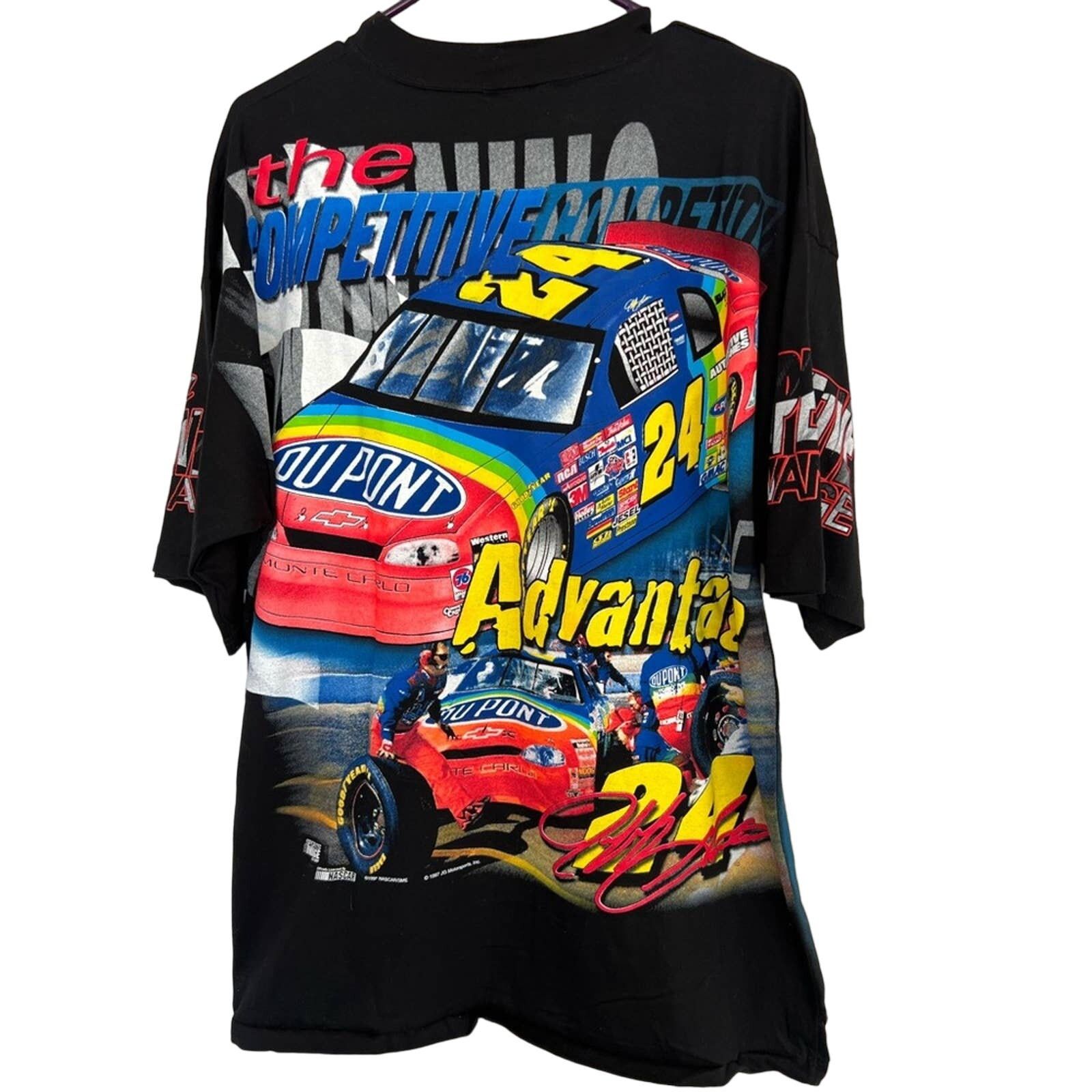 Chase Authentics DEADSTOCK Vintage Chase 1997 Jeff Gordon ALL OVER PRINT AOP Size US XL / EU 56 / 4 - 2 Thumbnail