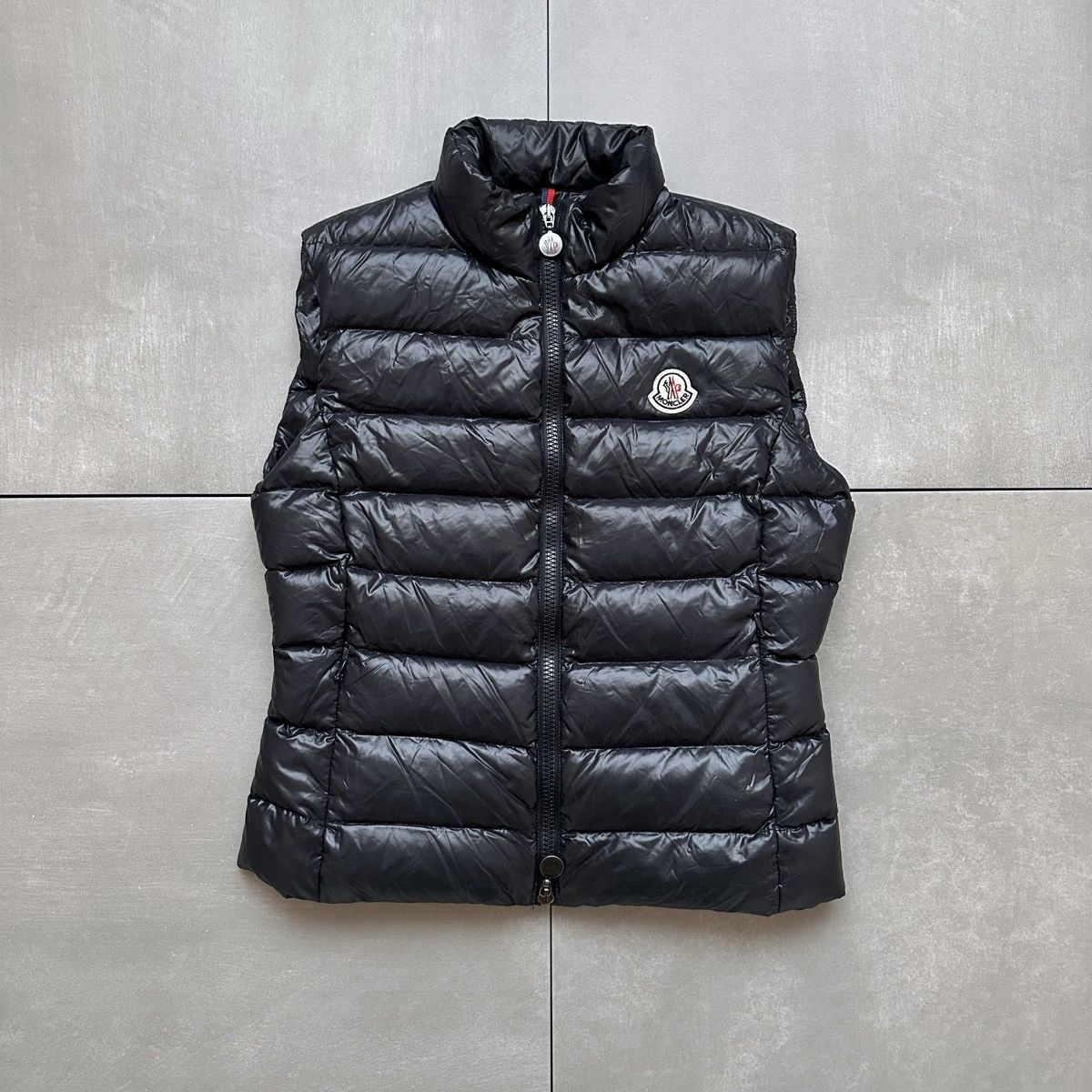 image of Designer Moncler Ghany Gilet Puffer Down Vest in Navy, Women's (Size XS)