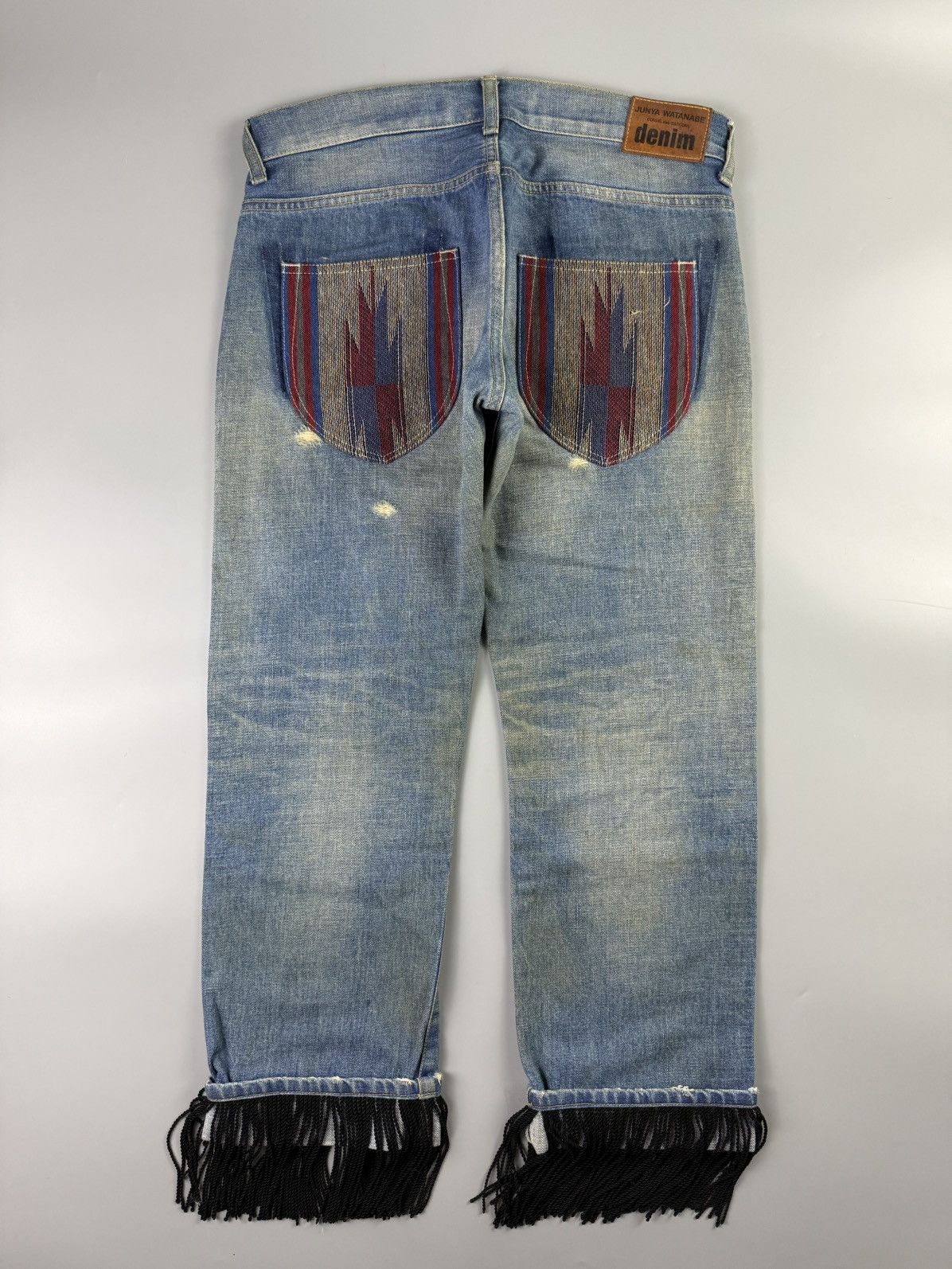 Junya Watanabe Junya Watanabe - S/S14 - Fringe Patchwork Jeans Size 32" / US 10 / IT 46 - 12 Thumbnail