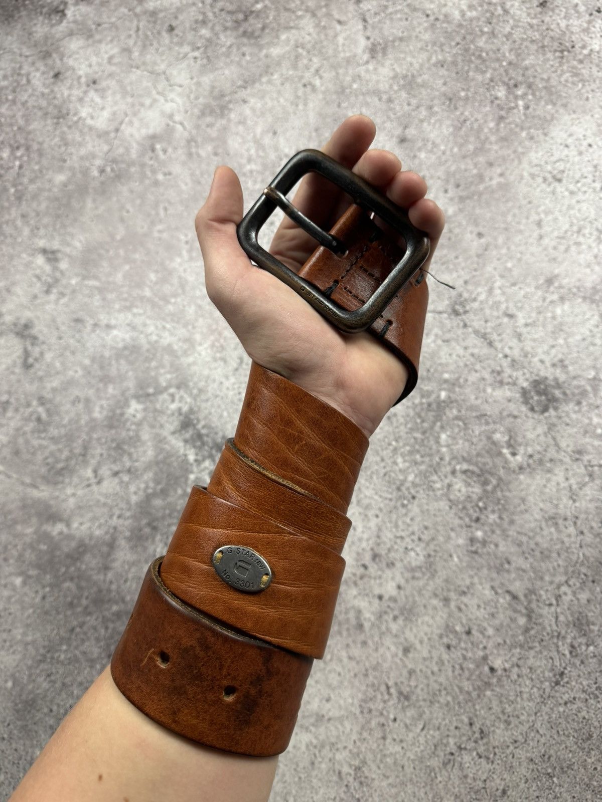 G-Star Vintage G Star Japanesse Leather Belt Very Rare Brown Gold Size ONE SIZE - 6 Thumbnail