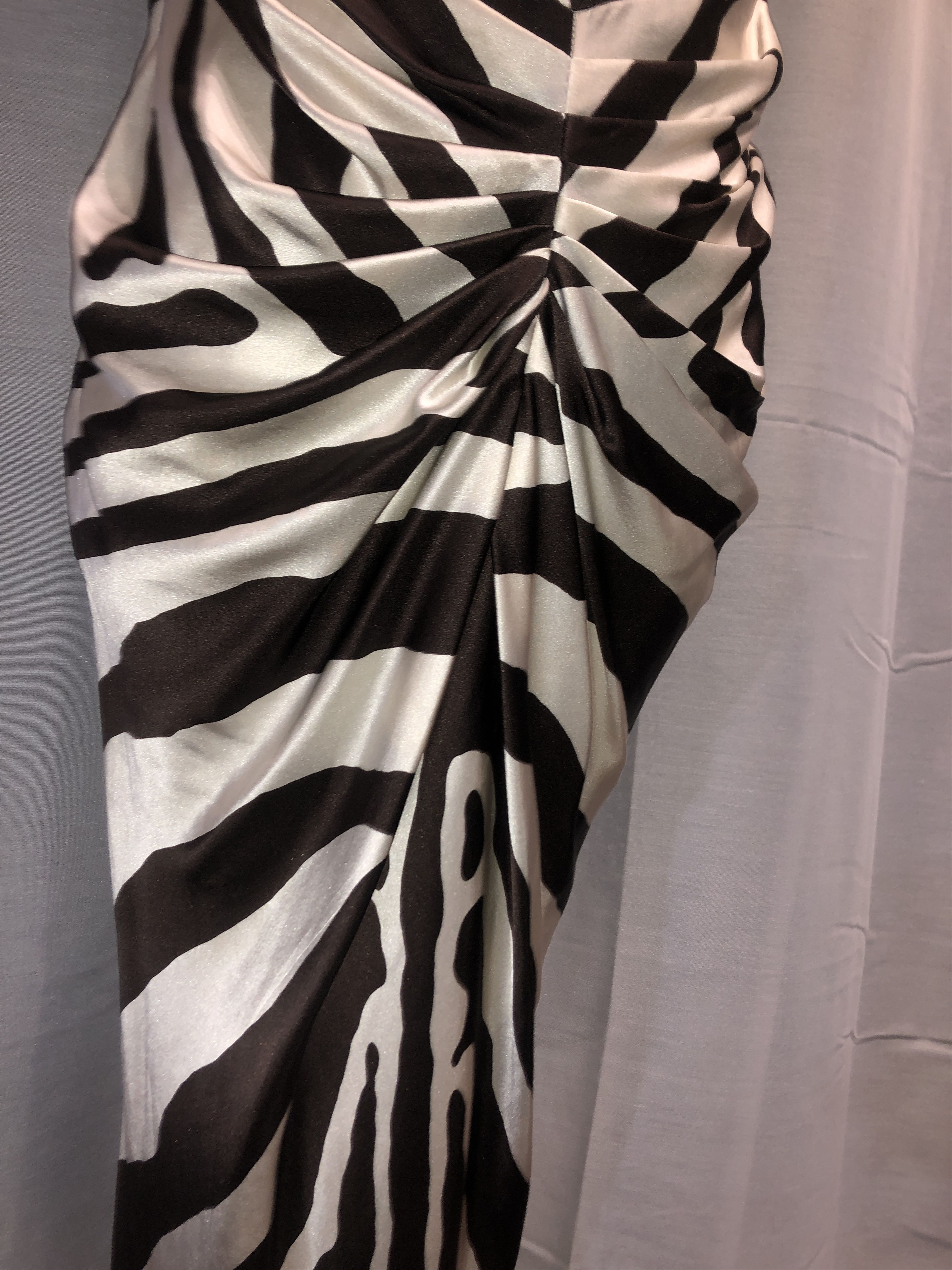 Dior S/S 2009 Zebra Print Silk Dress Size M / US 6-8 / IT 42-44 - 10 Thumbnail
