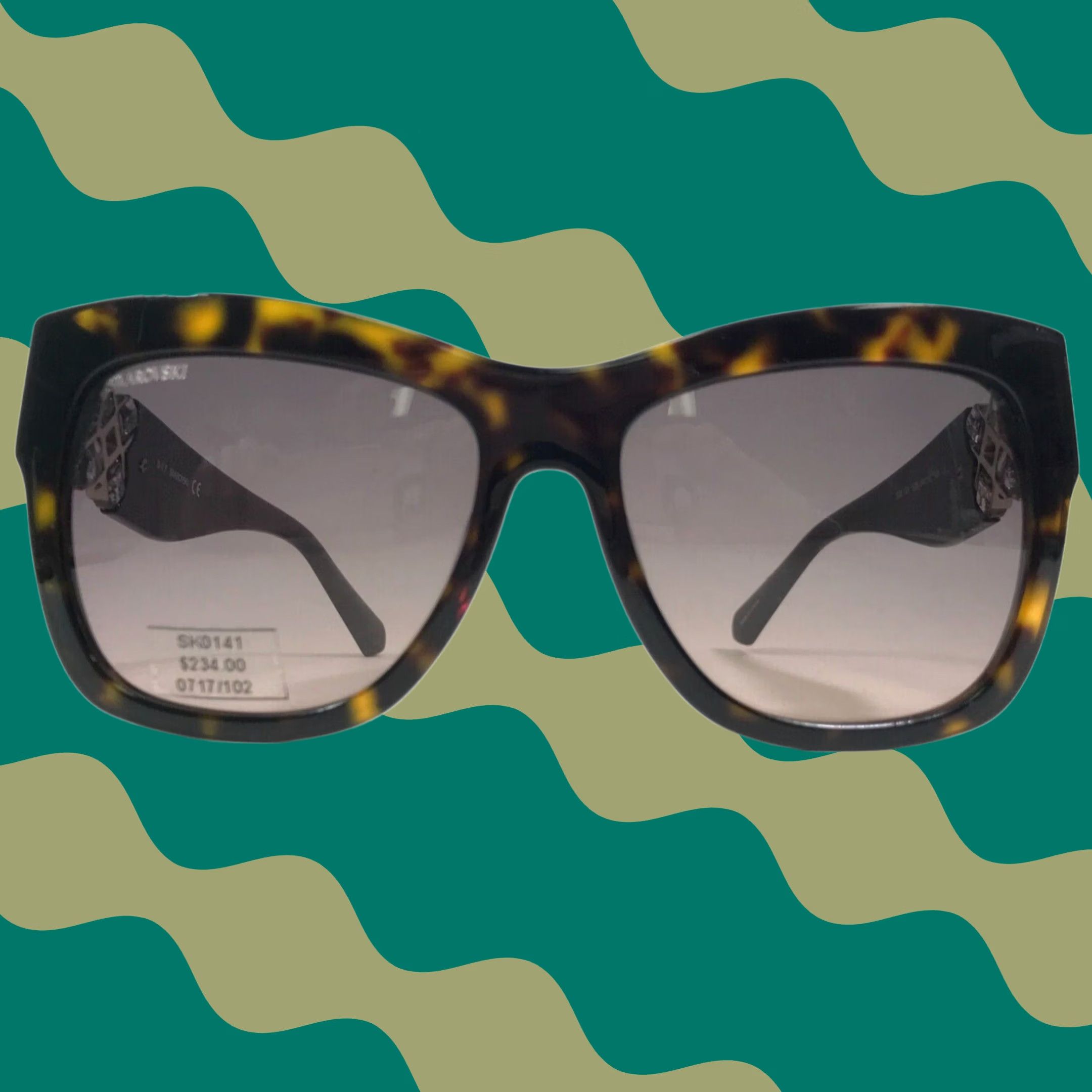 Swarovski Swarovski Sunglasses SW 141 52B Brown Tortoise Cat 