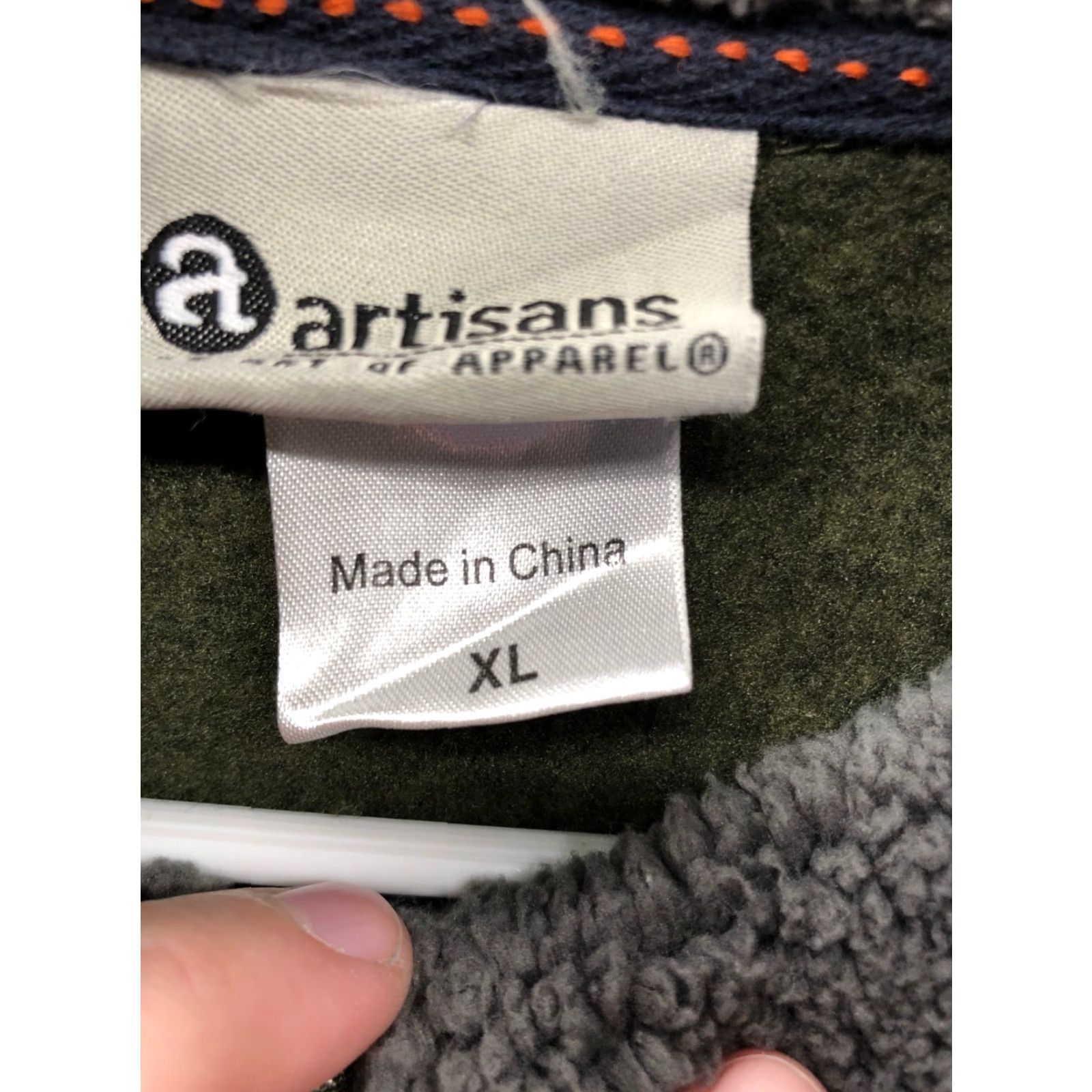 Vintage Artisans Sweatshirt Mens XL Green Long Sleeve Mock Neck Pullover 1/4 Zip Logo Knit Cotton Regular Size Size US XL / EU 56 / 4 - 6 Thumbnail