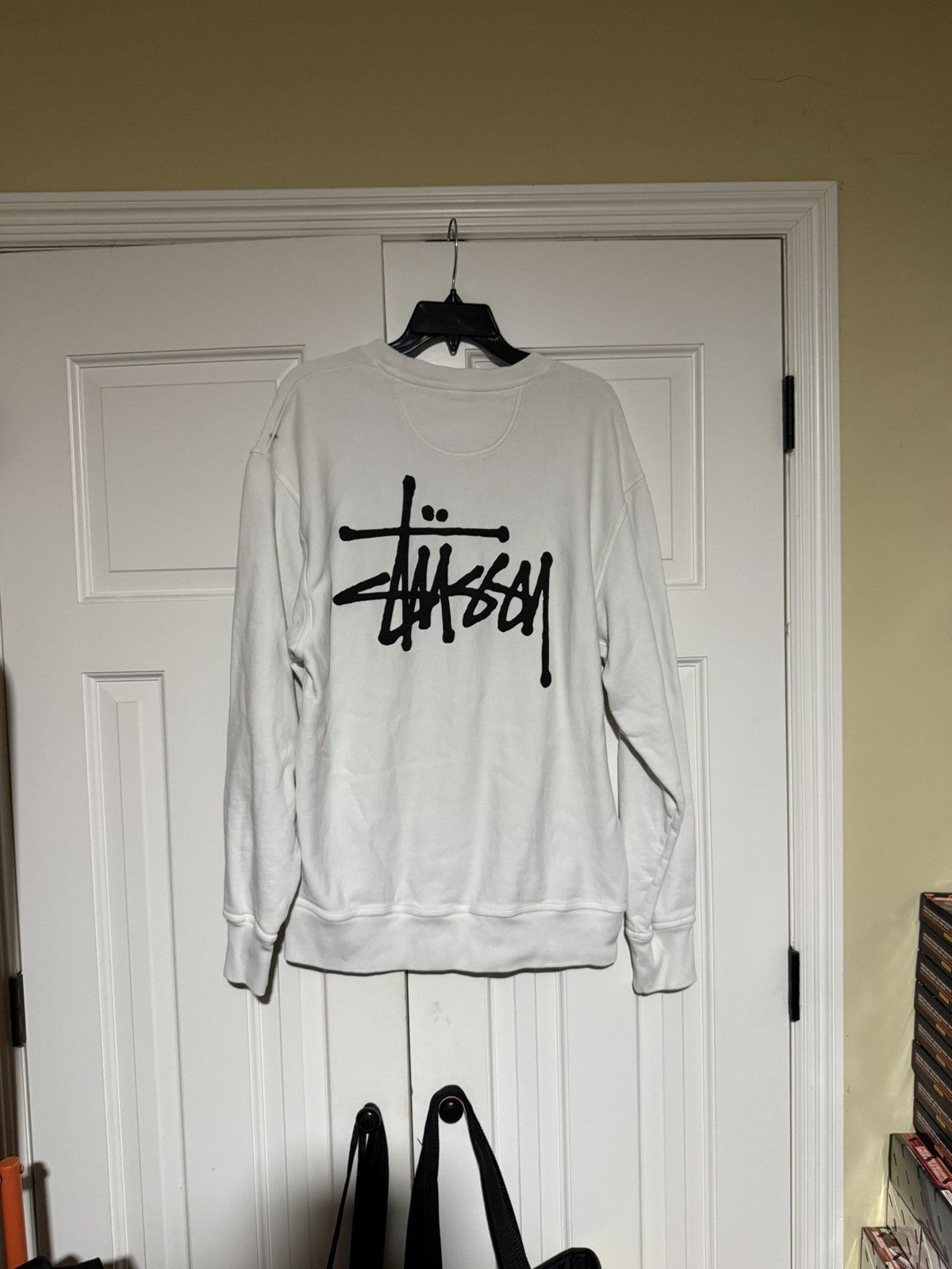 Stussy Stussy White Basic Logo Crewneck Size US M / EU 48-50 / 2 - 2 Thumbnail