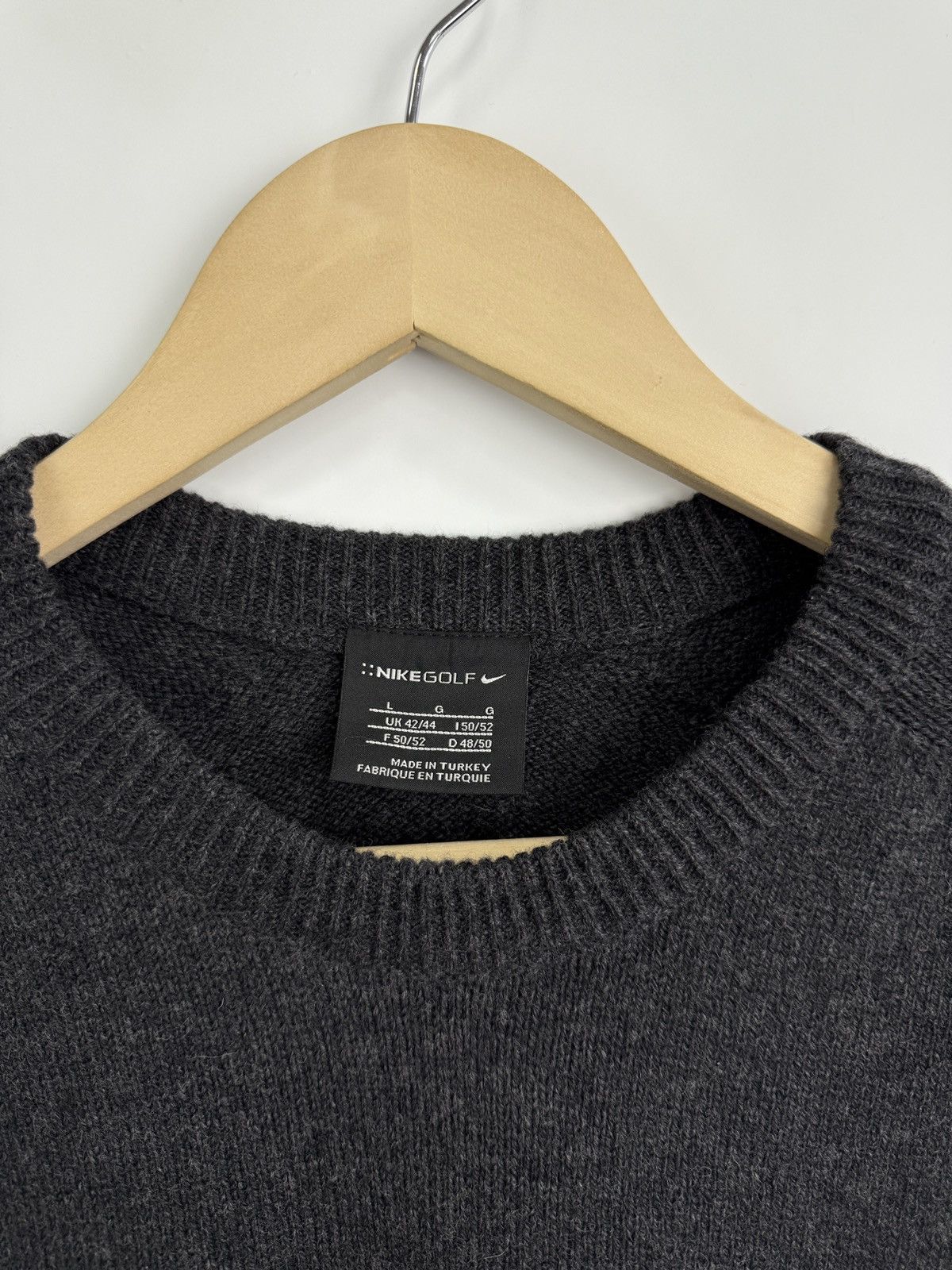 Nike × Tiger Woods 🇺🇸Vtg Nike Golf Las Vegas Wool Sweater Stoke Park Country Size US L / EU 52-54 / 3 - 6 Thumbnail