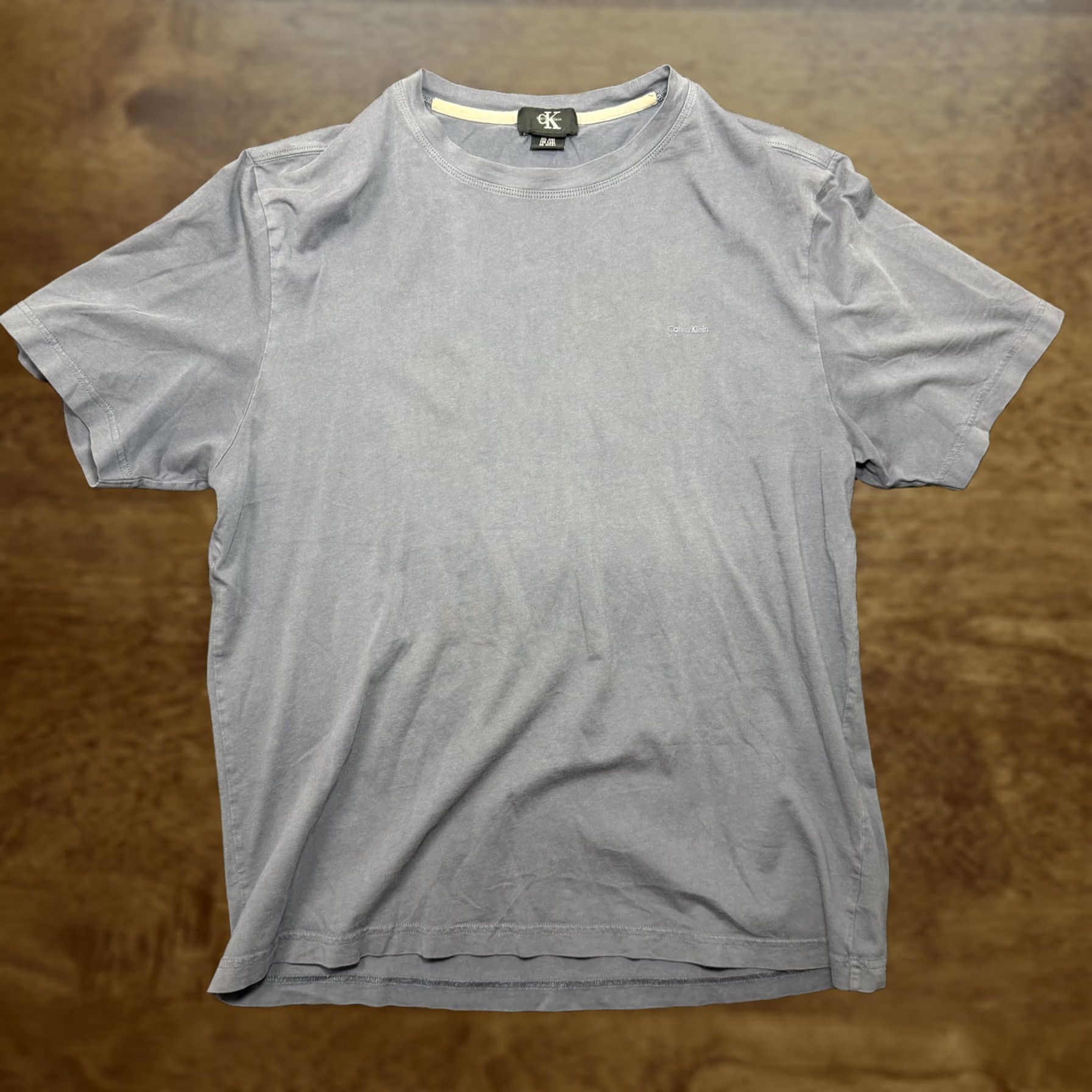 Calvin Klein Calvin Klein Shirt Mens Large Gray CK Logo Crewneck Cotton T-Shirt Tee Short Sleeve Basic Jersey Size US L / EU 52-54 / 3 - 1 Thumbnail