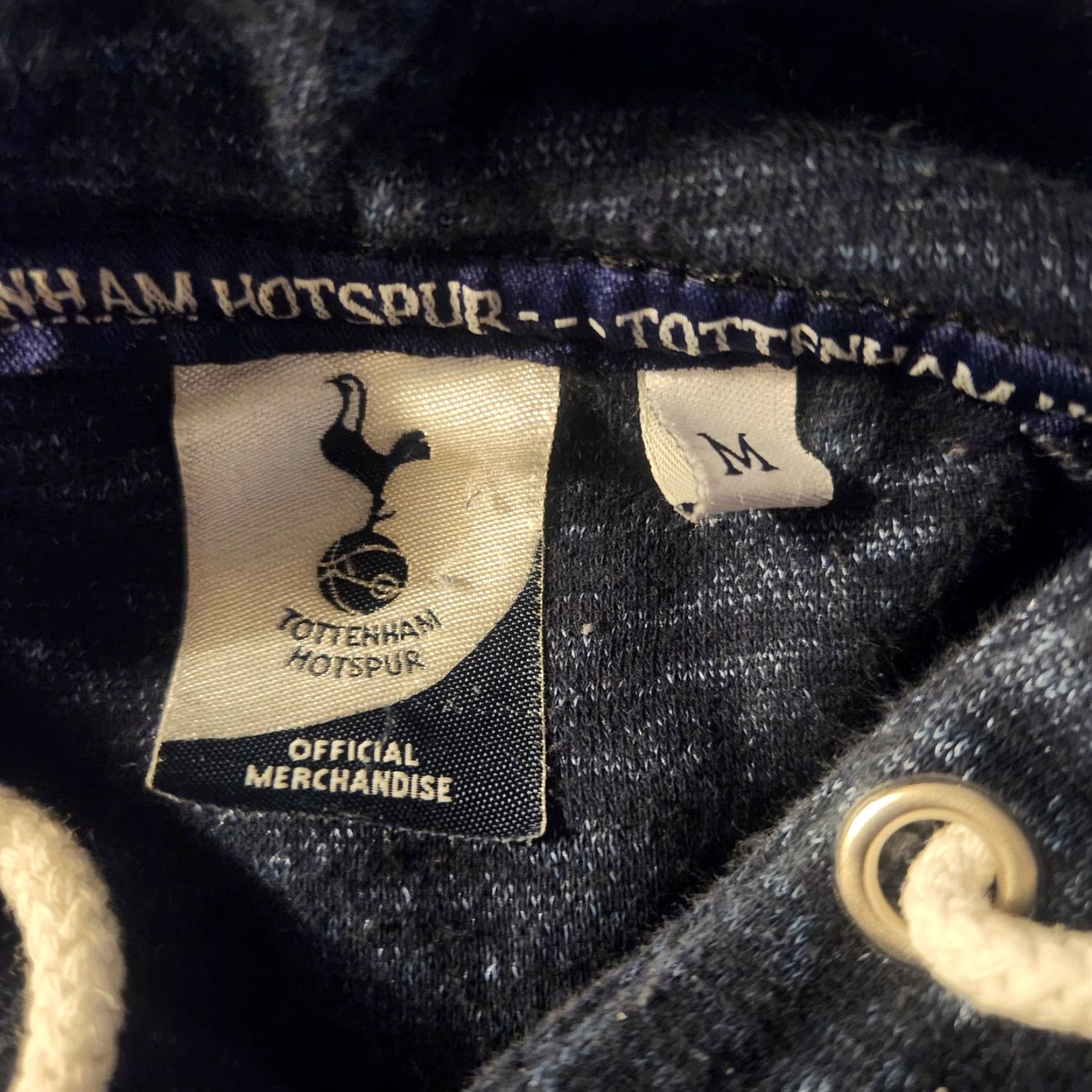 Vintage Spurs Hoodie Mens Medium Embroidered Logo Football Soccer THFC Tottenham Blue Fleece Pullover Hooded Regular Size US M / EU 48-50 / 2 - 8 Thumbnail