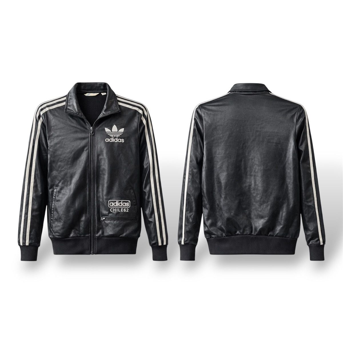 Adidas 2009 RARE ADIDAS CHILE 62 FIREBIRD TREFOIL ZIP WAXED JACKET Size XS / US 0-2 / IT 36-38 - 2 Thumbnail