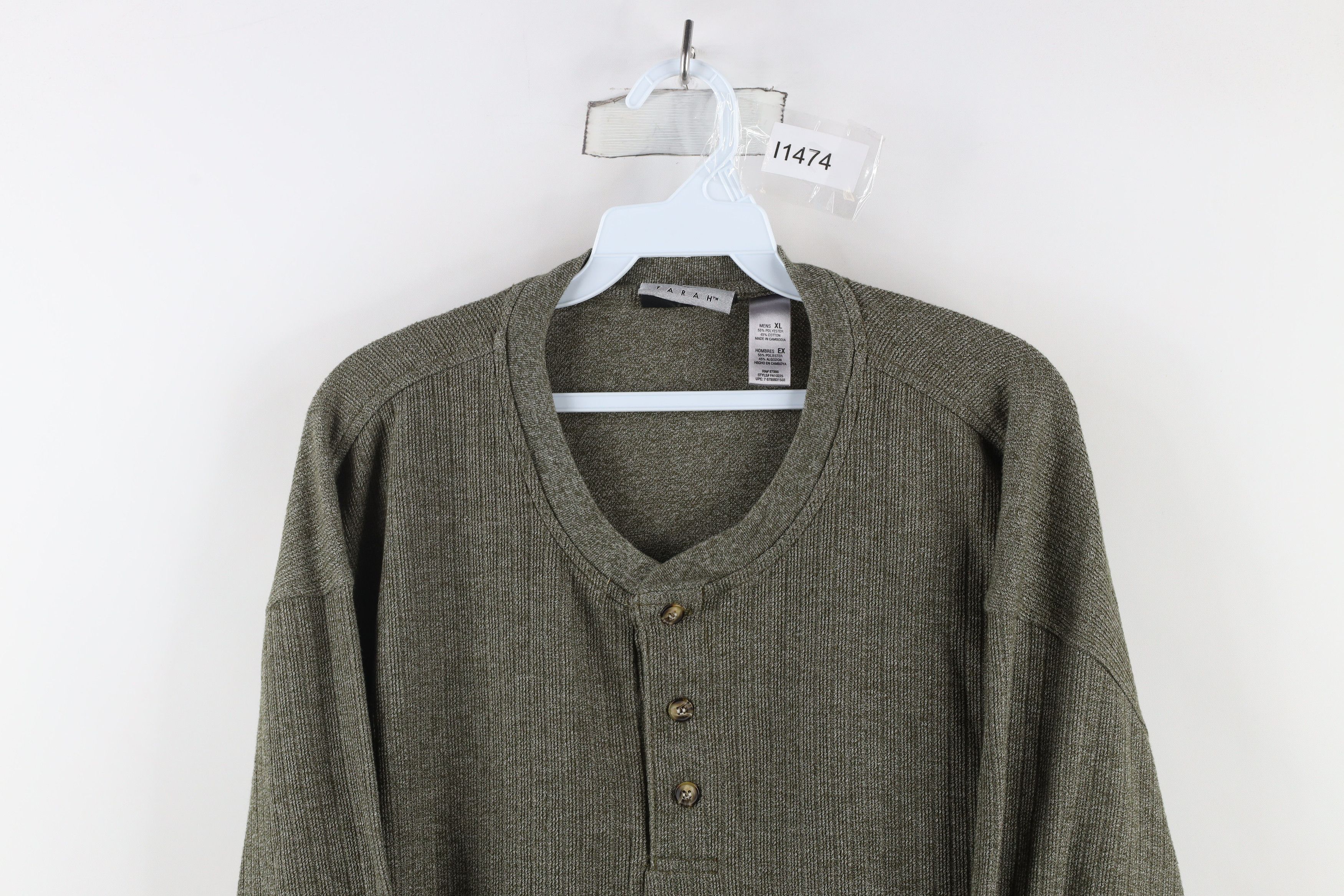 Vintage Vintage 90s Streetwear Knit Long Sleeve Henley T-Shirt Size US XL / EU 56 / 4 - 2 Thumbnail