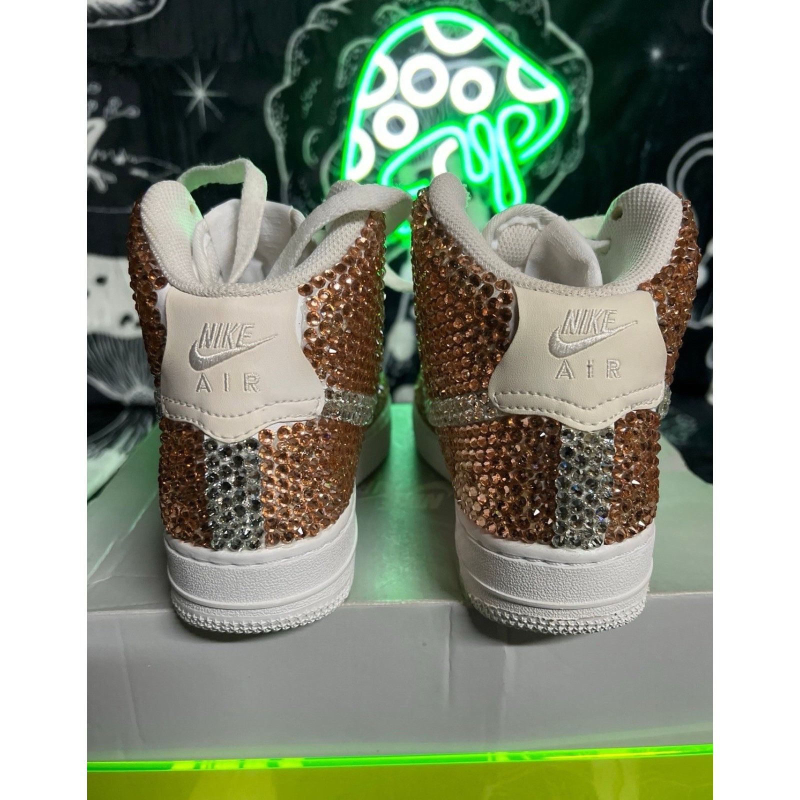 Nike Nike Air Force 1 Mid LE 3.5Y Rhinestone Custom Size US 4.5 / IT 34.5 - 5 Thumbnail