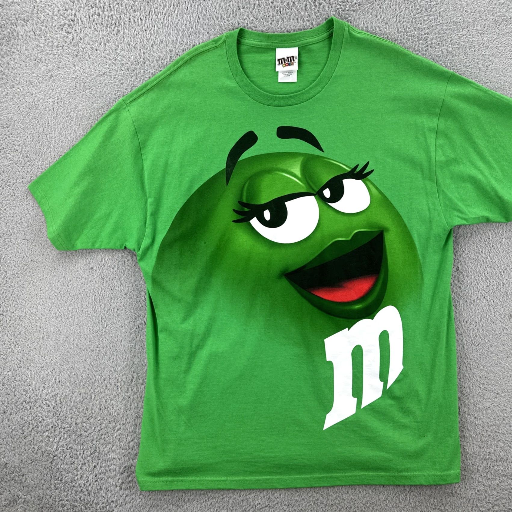 Vintage M&M’s World T-Shirt Mens XL Green Graphic Print Ms. Green M&M Short Sleeve Crew Neck Shirt Size US XL / EU 56 / 4 - 3 Thumbnail
