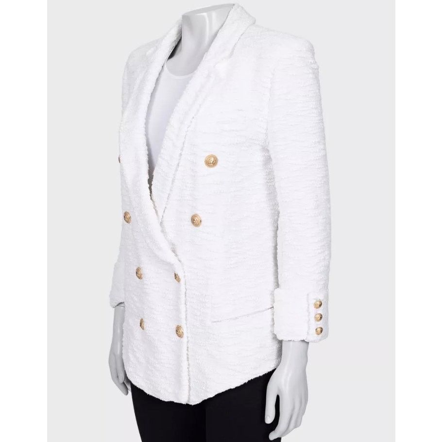 Balmain Balmain White Double-Breasted Jacket Sz.M/FR38 Size S / US 4 / IT 40 - 2 Thumbnail
