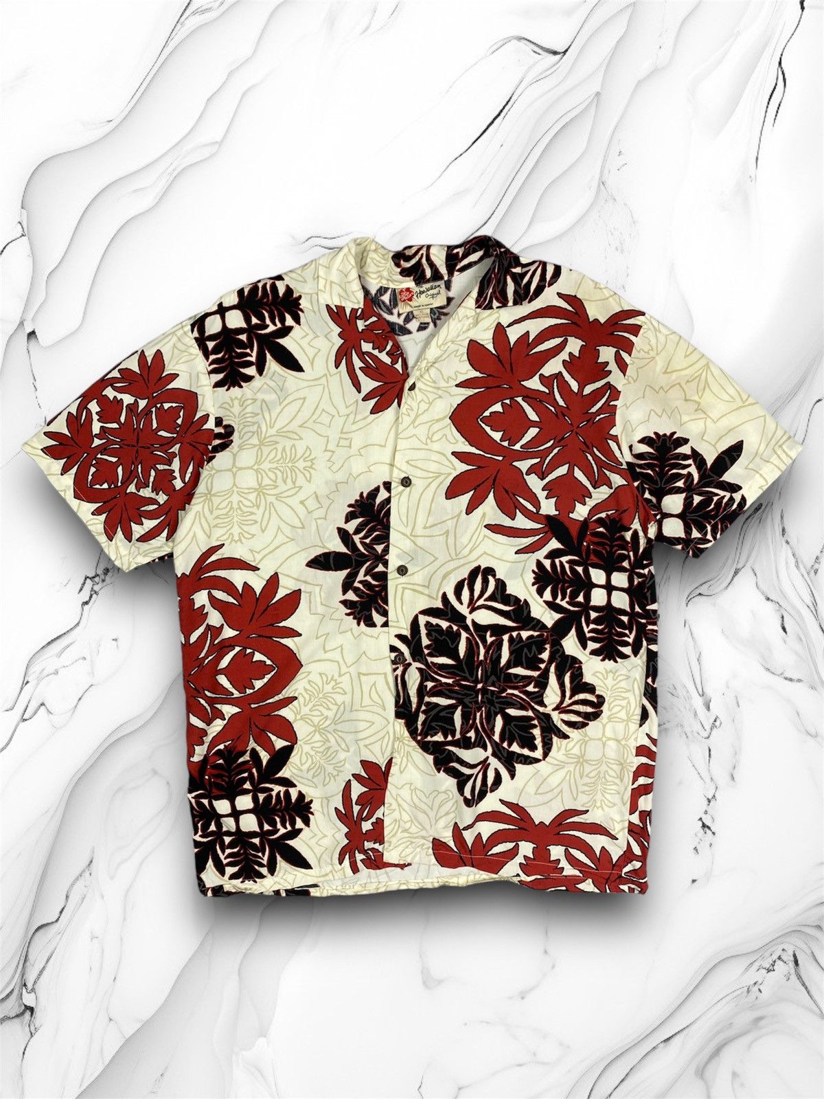 Vintage Vintage Hawaiian Over Print Crazy Button Up Shirt Size US XL / EU 56 / 4 - 1 Thumbnail