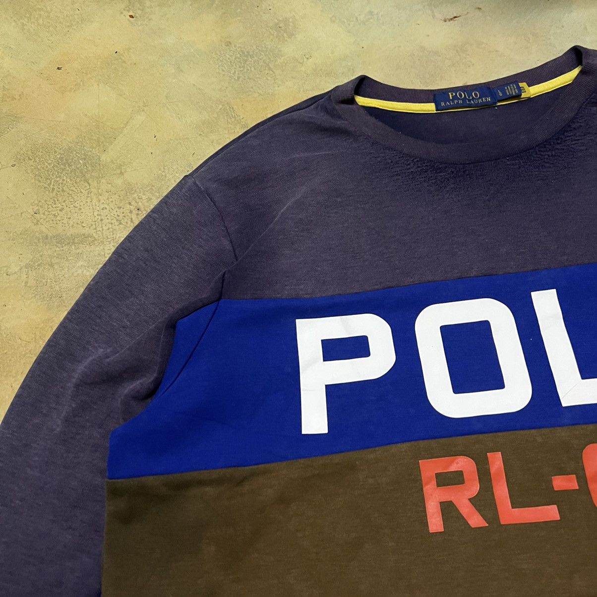 Polo Ralph Lauren Polo Ralph Lauren Colour Block Big Logo Sweatshirt Distress Size US L / EU 52-54 / 3 - 6 Thumbnail