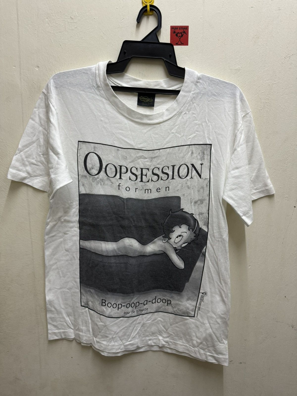image of Made In USA x Movie Vintage Betty Boop in White, Men's (Size Medium)