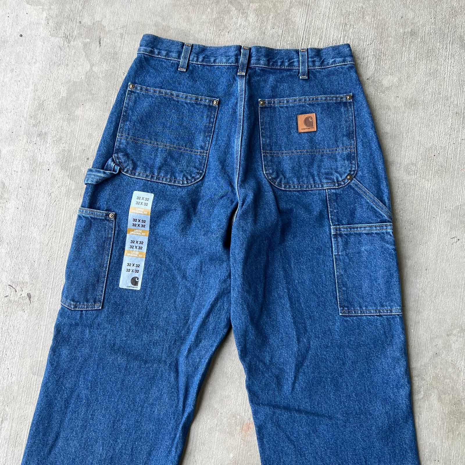 Carhartt × Vintage Carhartt NWT denim blue jeans double knee work wear pants Size US 31 - 4 Thumbnail