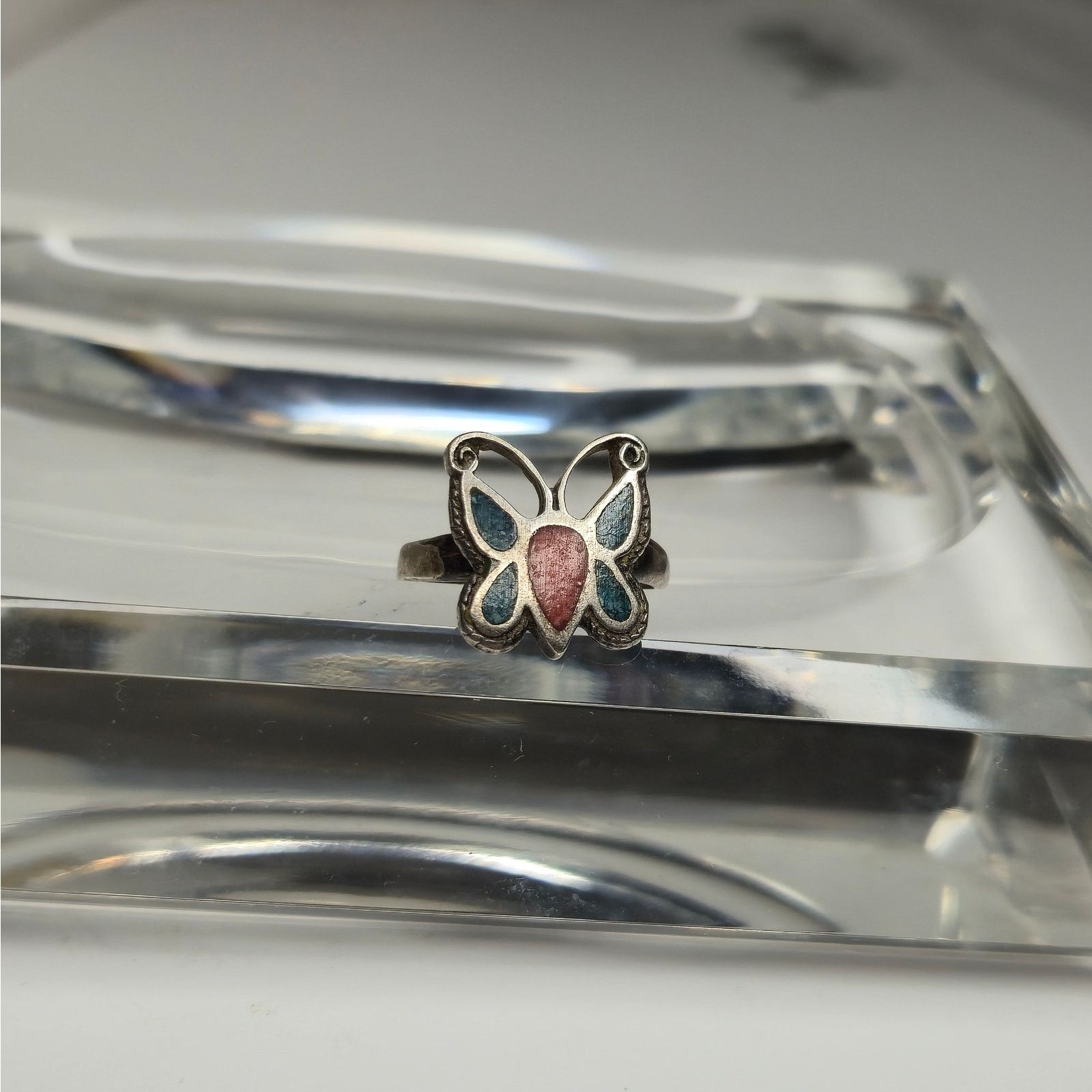 18 East Navajo Sterling Silver Butterfly Ring - Southwestern Style Size ONE SIZE - 8 Thumbnail