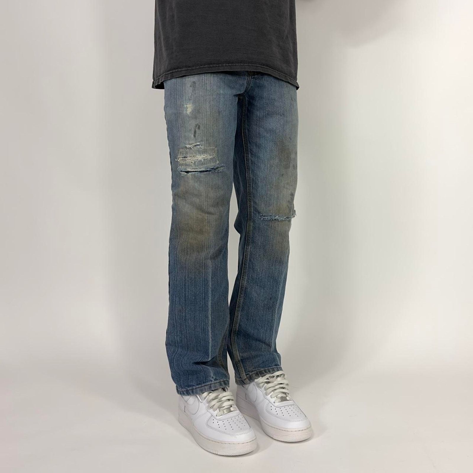 Carhartt × Vintage Y2K Carhartt Distressed Denim Workwear Grunge Pants Size US 34 / EU 50 - 2 Thumbnail
