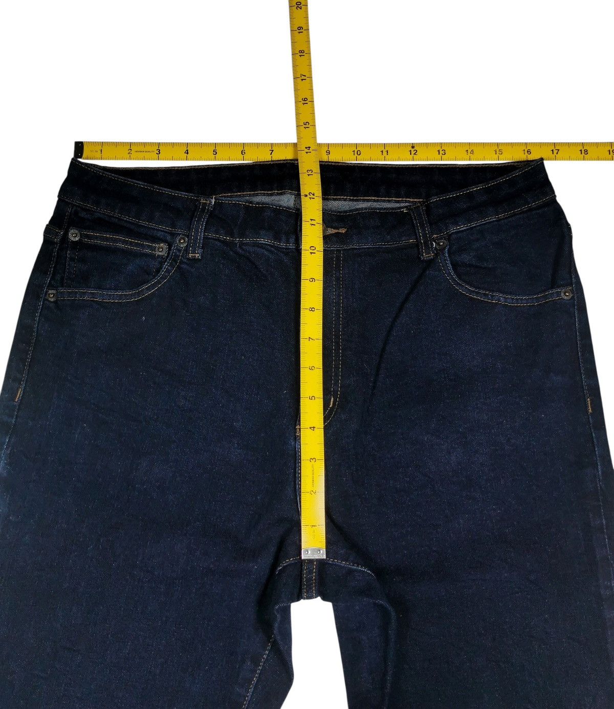 GU GU Japanese Brand Flare Dark Blue Jeans Size US 33 - 8 Thumbnail