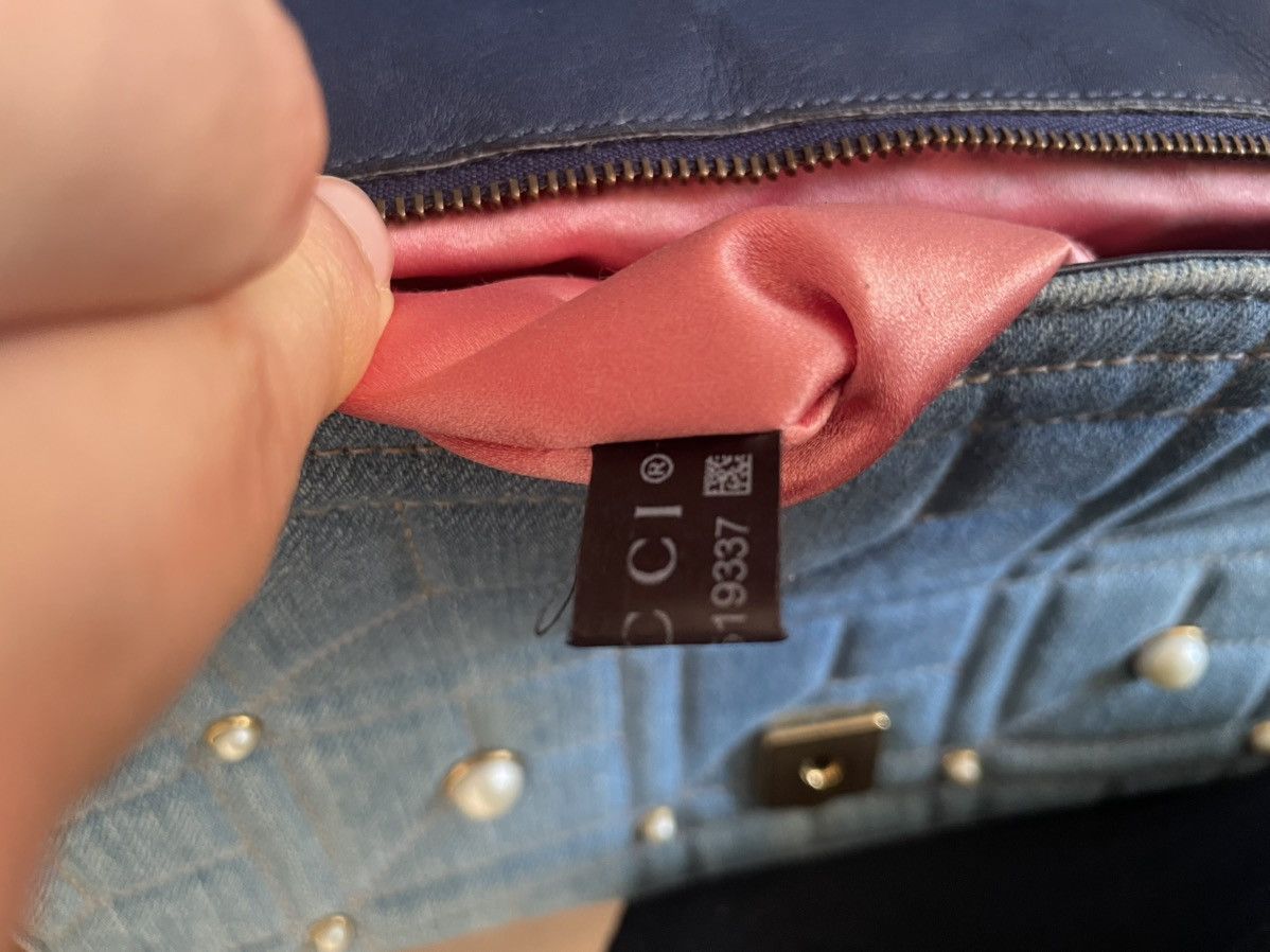 Gucci GUCCI MARMONT GG PEARLY DENIM FLAP BAG Size ONE SIZE - 11 Thumbnail