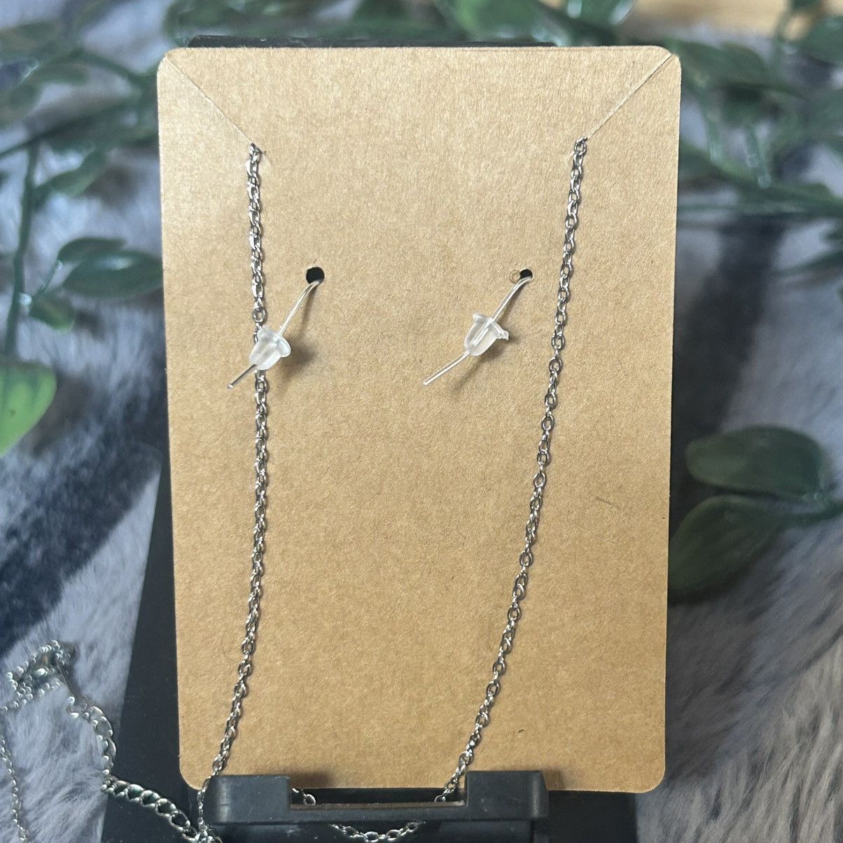 Handmade Handcrafted di-cut glass pearl crystal necklace set Size ONE SIZE - 3 Thumbnail