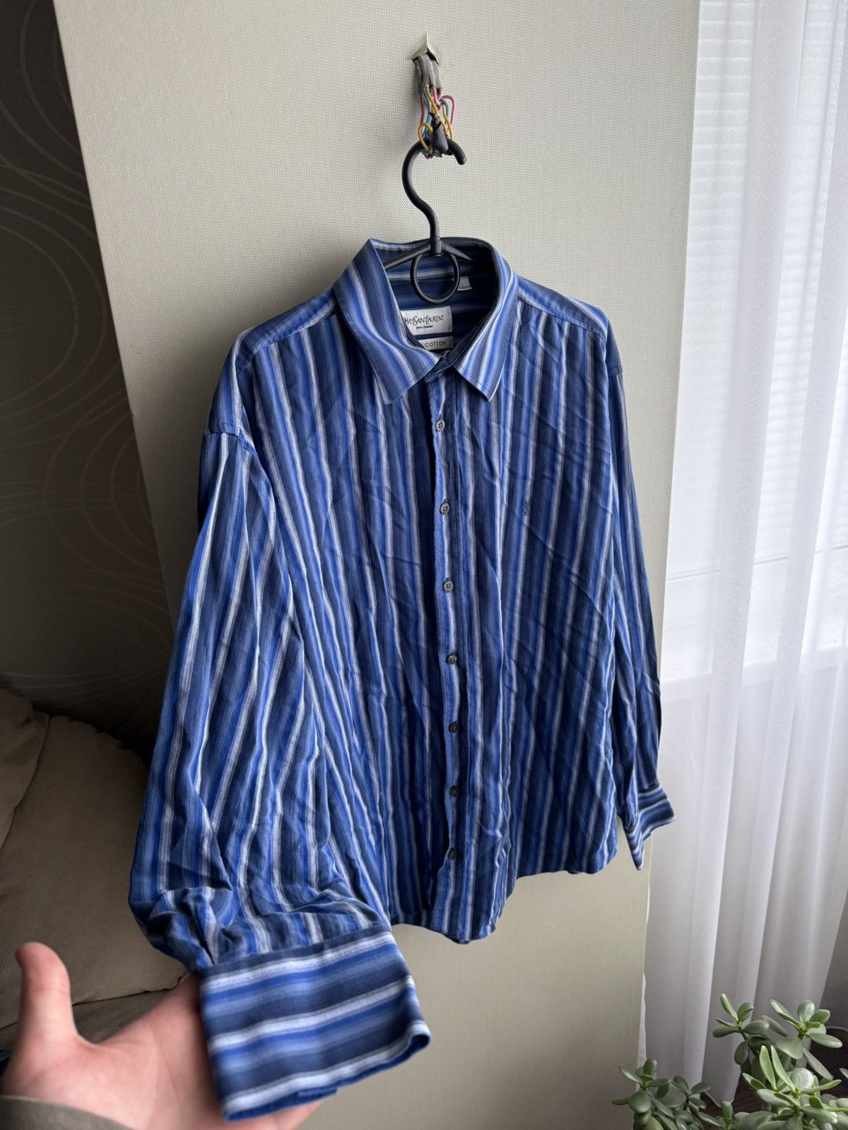 Yves Saint Laurent Vintage 90s Yves Saint Laurent shirt Size US L / EU 52-54 / 3 - 2 Thumbnail