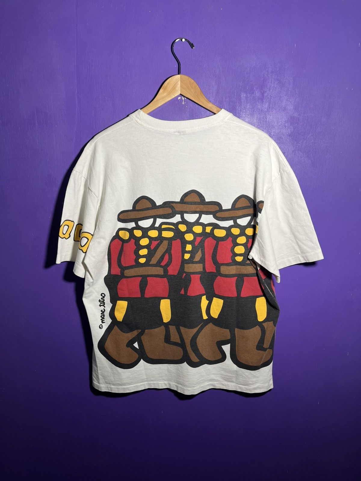 Vintage Vintage 90s Marc Tetro Canadian Mounties Art t-shirt Size US XL / EU 56 / 4 - 2 Thumbnail