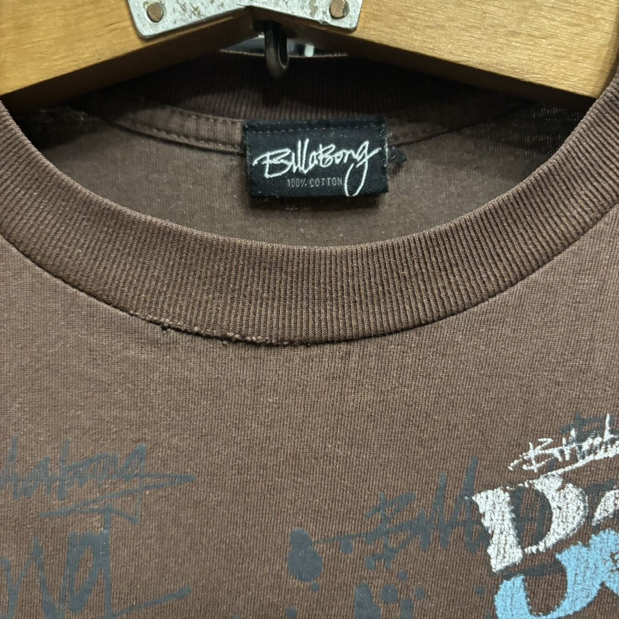 Billabong Vintage 90’s Billabong Brown Faded Surf SK8 Style T-Shirt Size US XL / EU 56 / 4 - 4 Thumbnail