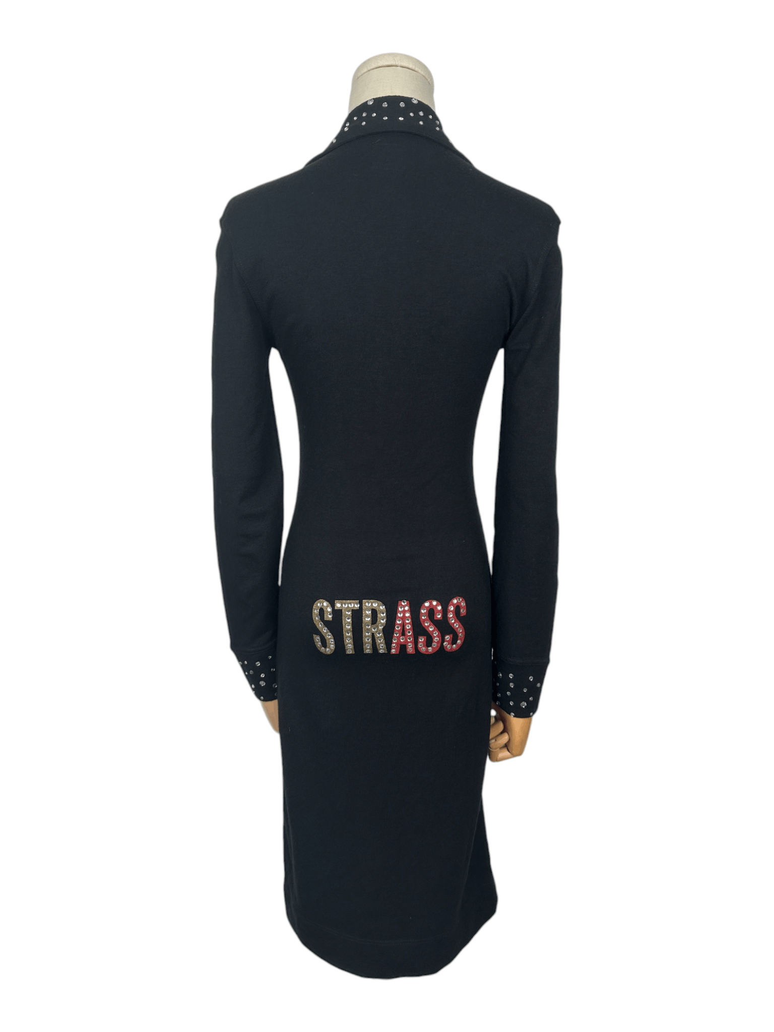 Moschino Moschino Jeans Black V Neck Dress Size M / US 6-8 / IT 42-44 - 2 Thumbnail