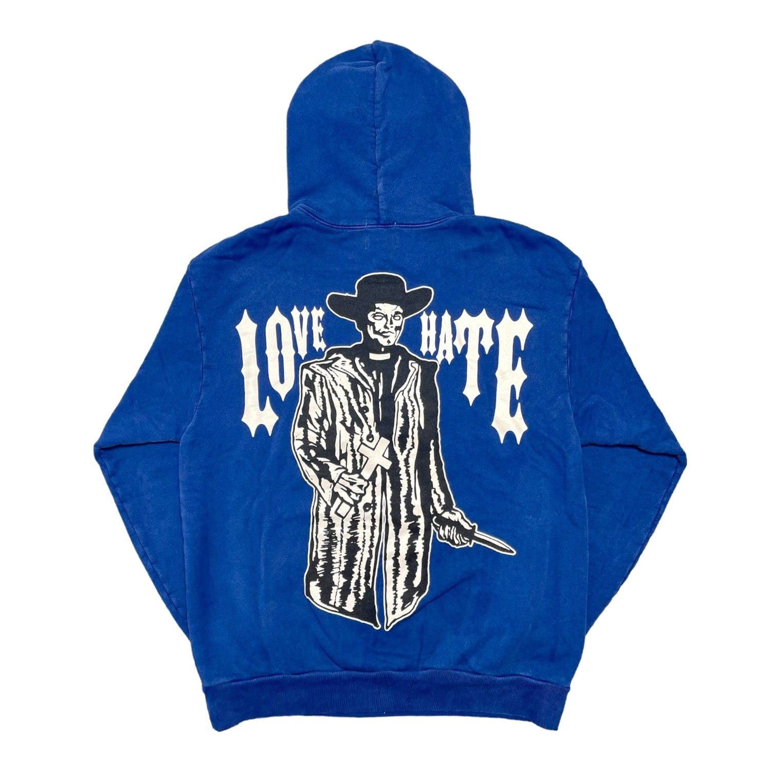Warren Lotas Love Hate Hooded Sweatshirt Navy Size US XL / EU 56 / 4 - 1 Thumbnail