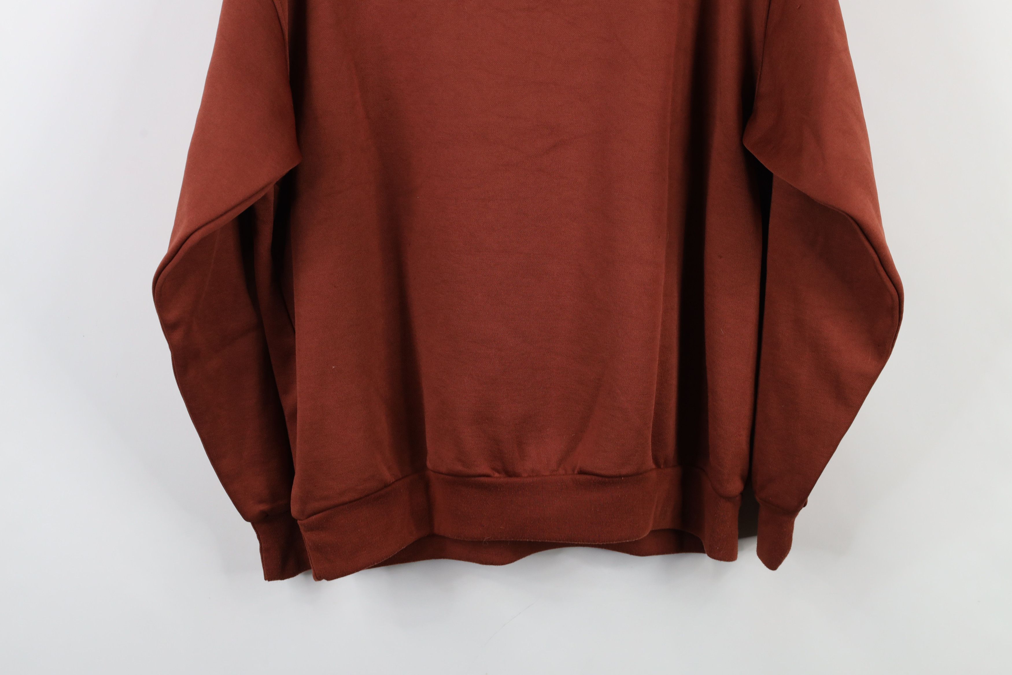 Vintage Vintage 90s Streetwear Collared Pullover Sweatshirt Orange Size US M / EU 48-50 / 2 - 14 Thumbnail