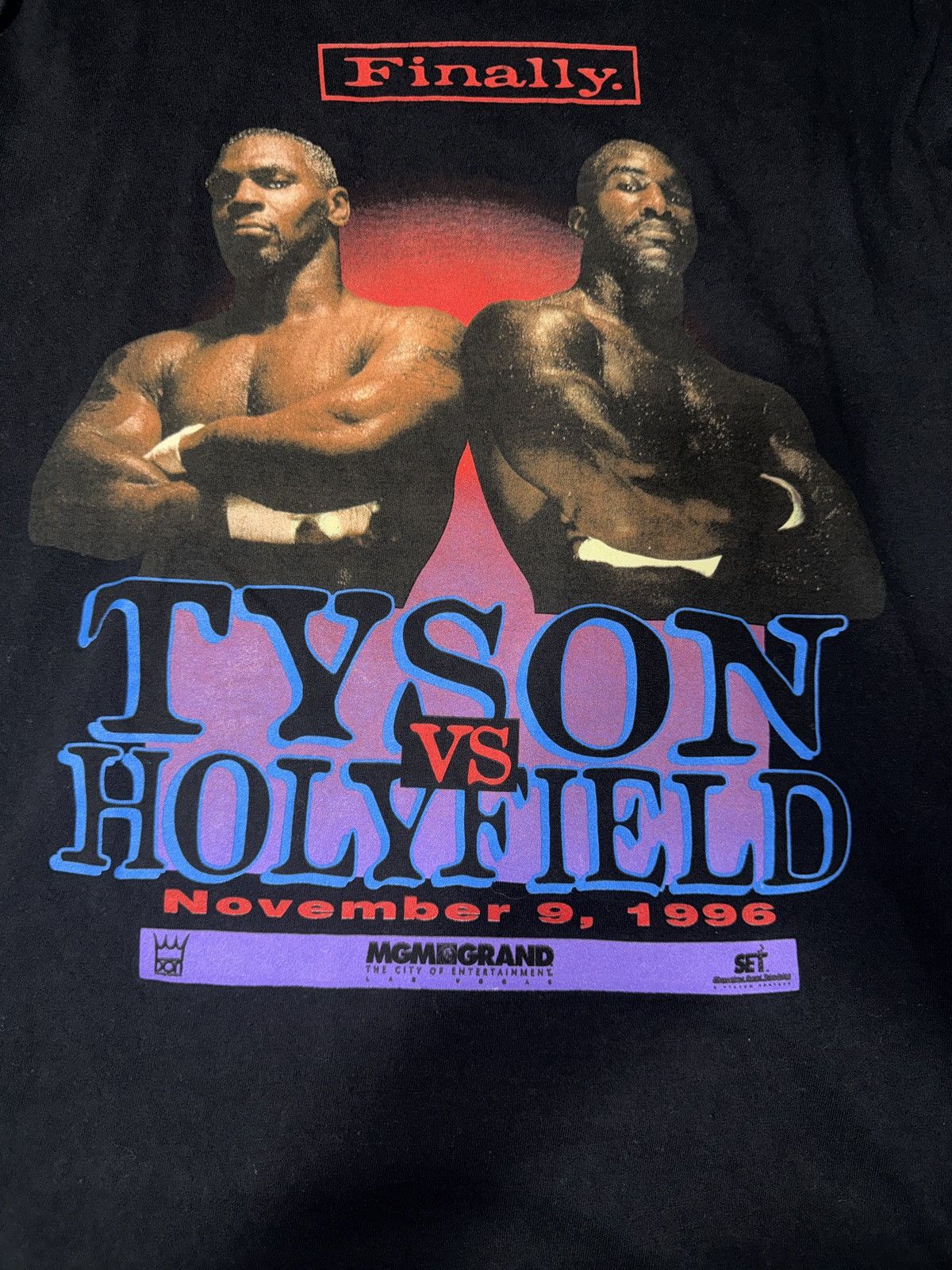 Vintage Vintage Tyson vs Holyfield 1996 tee Size US L / EU 52-54 / 3 - 4 Thumbnail