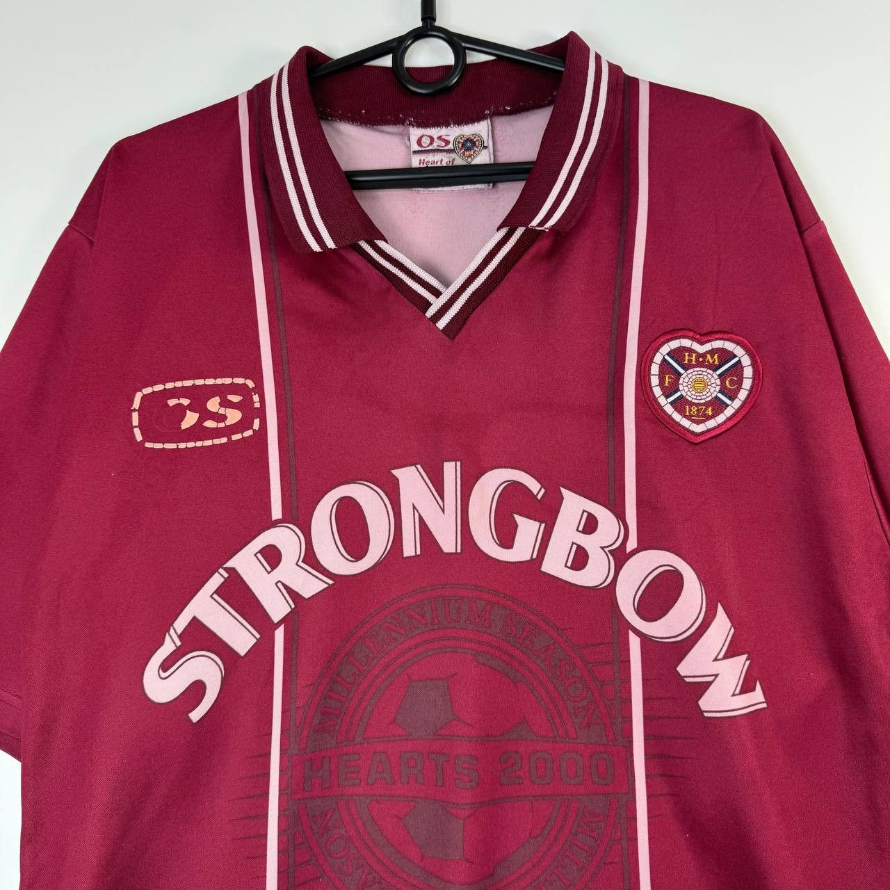 Other Hearts Strongbow Vintage Football Shirt Maroon Mens Size M Size US M / EU 48-50 / 2 - 2 Thumbnail