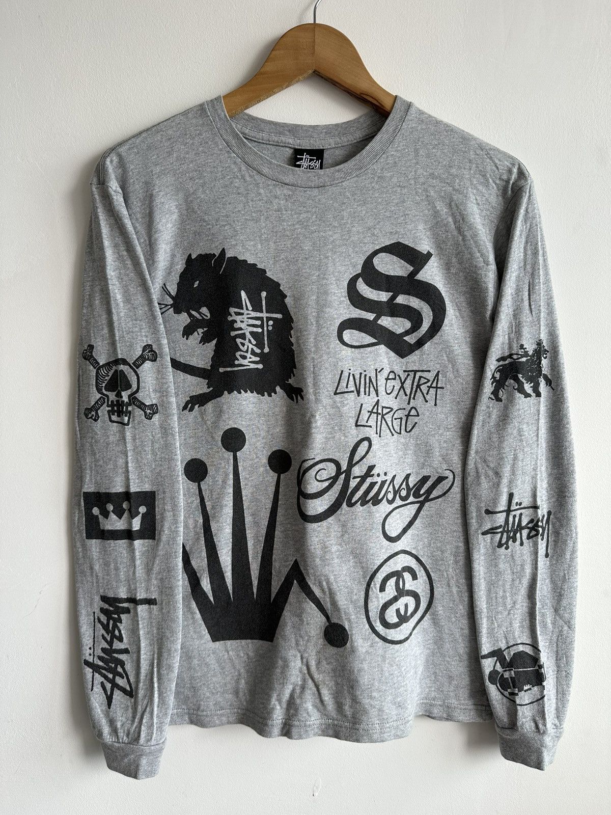 Men’s STUSSY x NEW YORK City deals Skateboarding Long Sleeve T-Shirt Tee M RARE