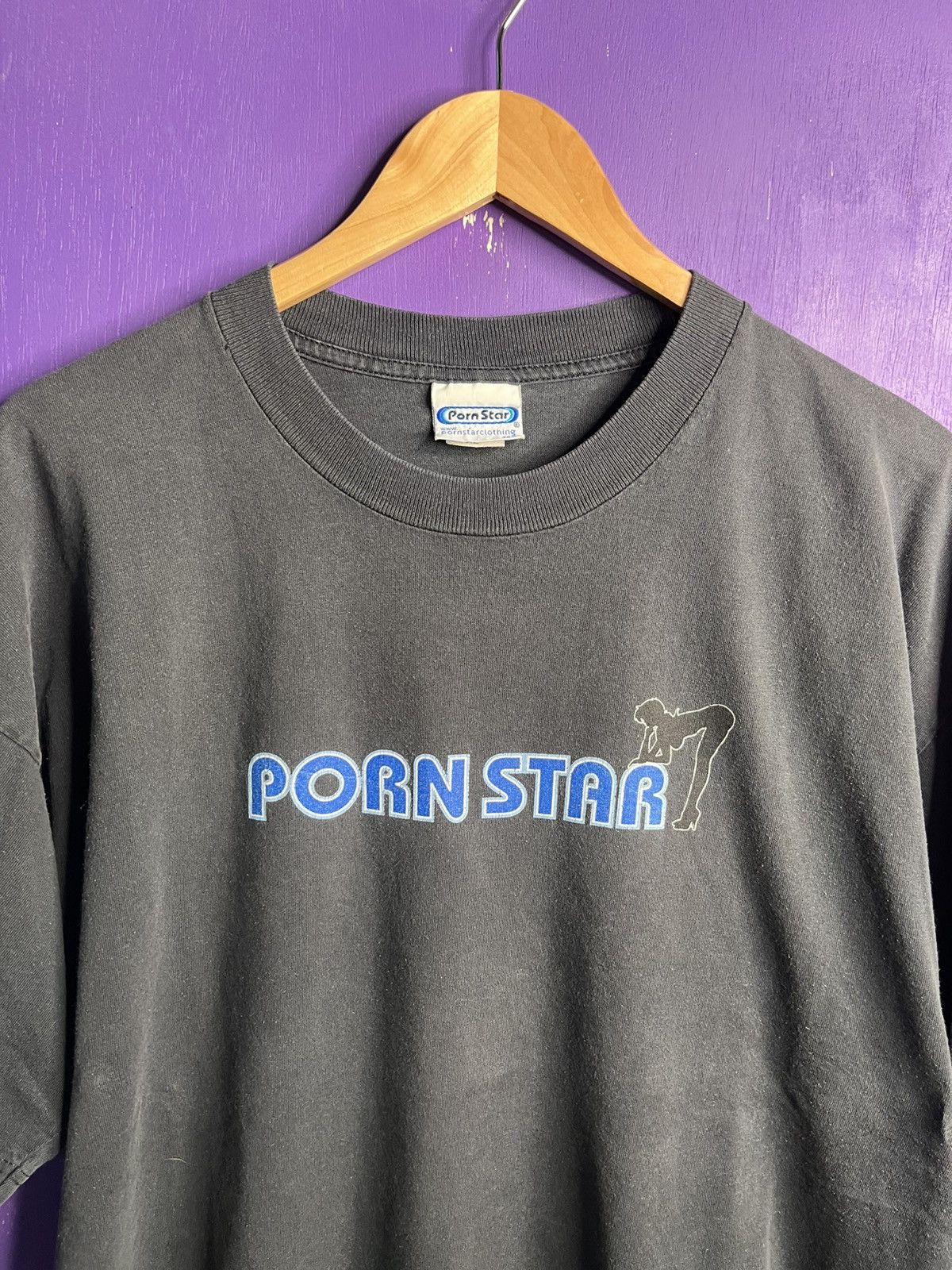 Vintage Vintage 90s Pornstar spellout logo faded t-shirt Size US XL / EU 56 / 4 - 3 Thumbnail