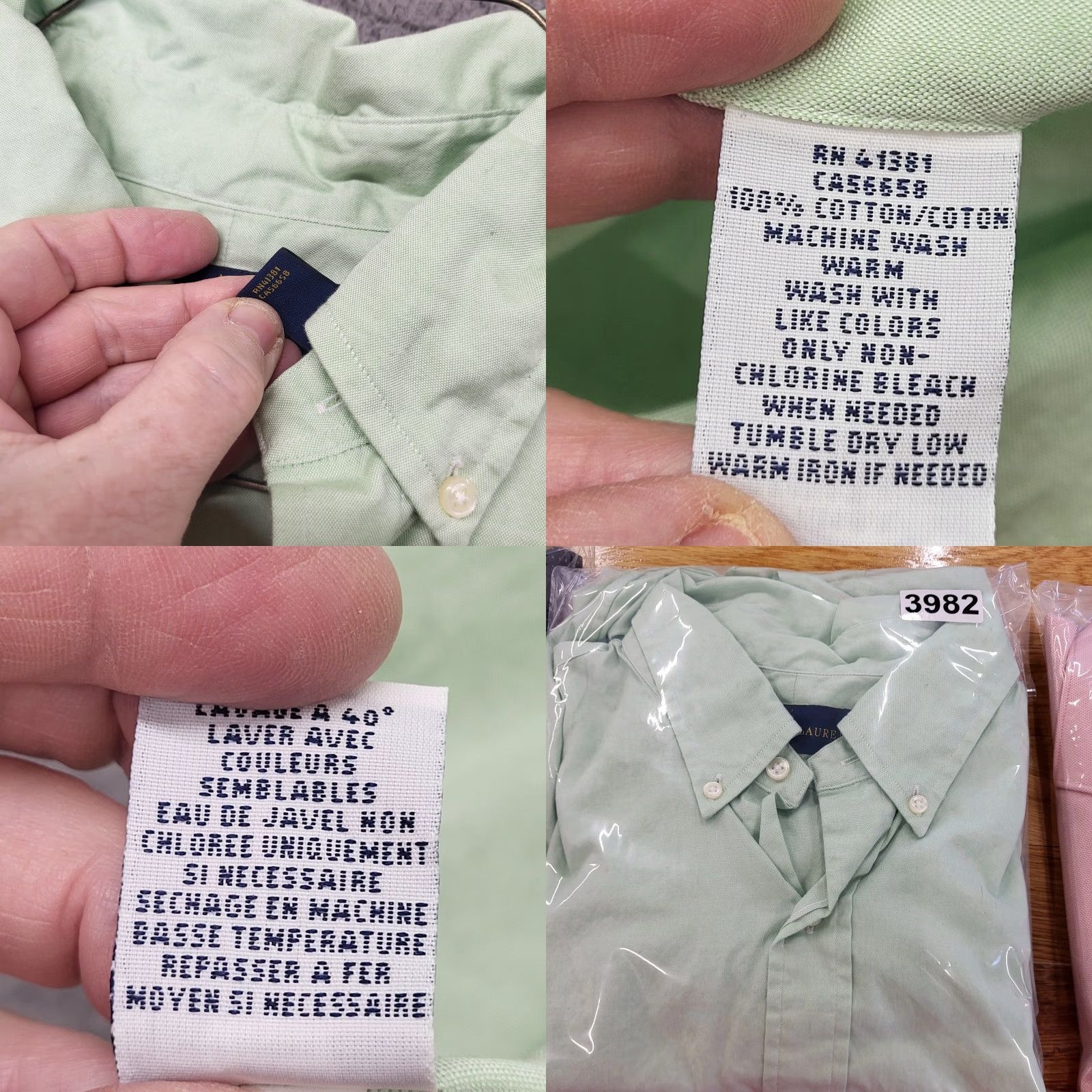 Ralph Lauren Ralph Lauren Shirt Mens 16 1/2 /42 Light Mint Green Long Sleeve Button-Down Pony Embroidered Classic Flex Size US L / EU 52-54 / 3 - 9 Thumbnail