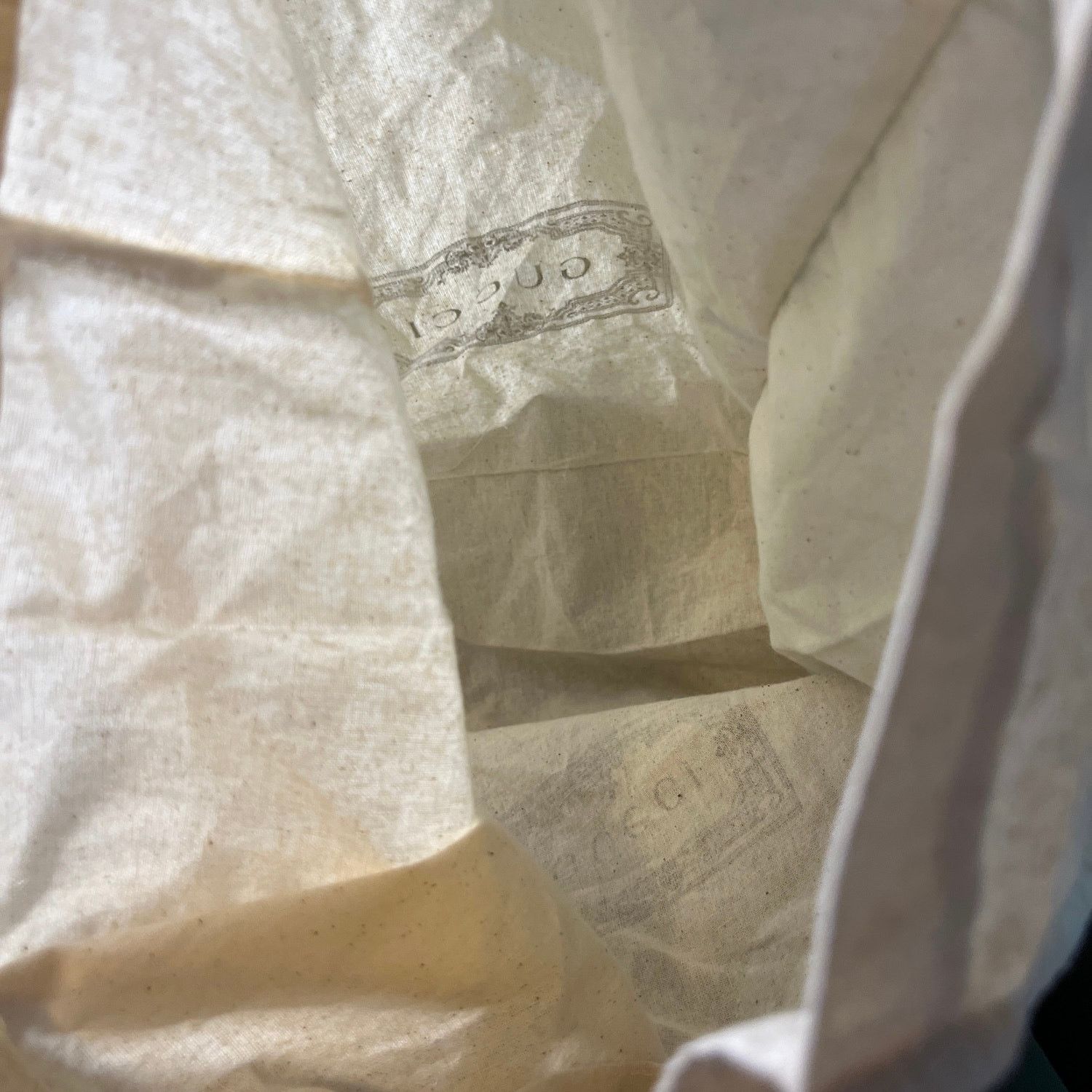 Gucci Gucci Cream lightweight Cloth tote bag with handles Size ONE SIZE - 6 Thumbnail