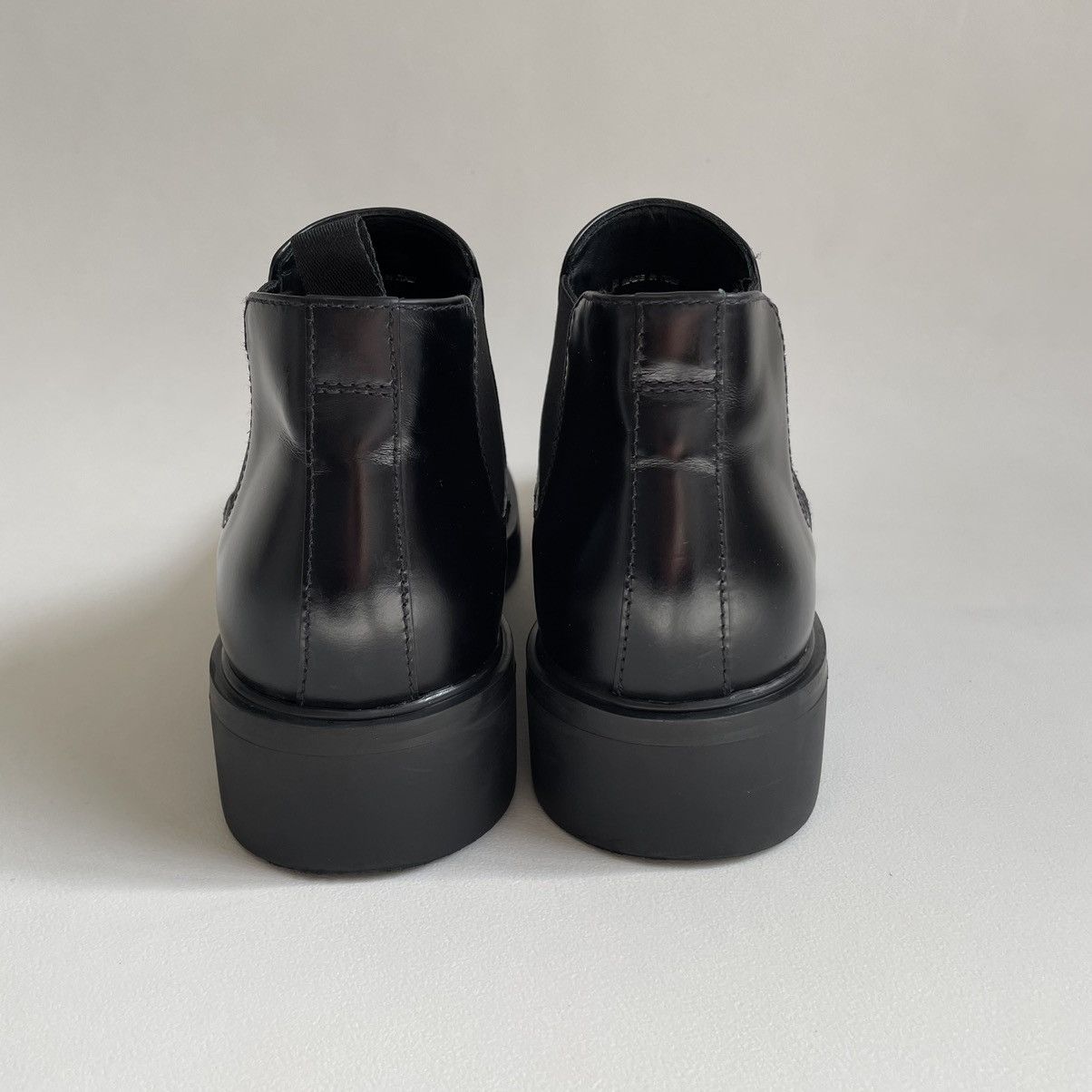 Prada Black Leather ‘Square Toe Boots’ Size US 10.5 / EU 43-44 - 12 Thumbnail